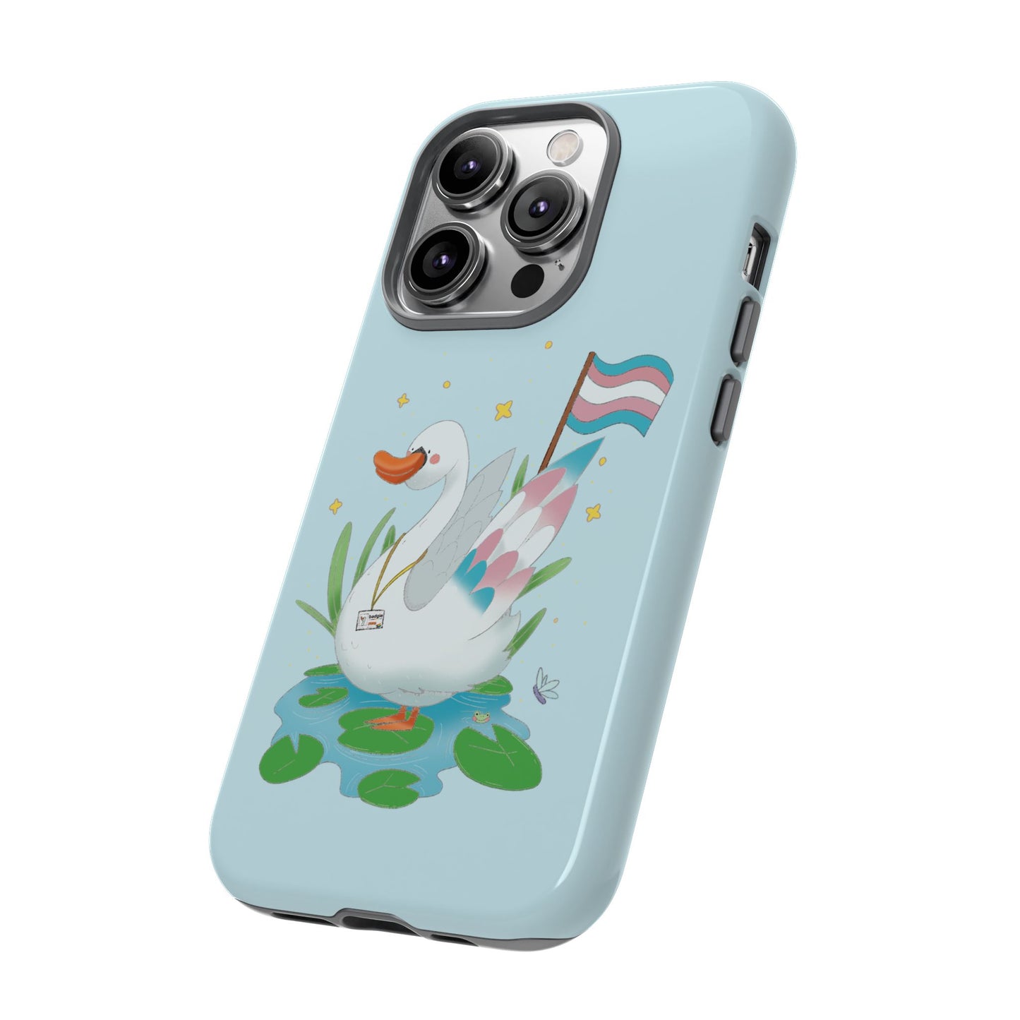 Badgie iPhone Case - Trans Swan "Tundra" - Badgie.co