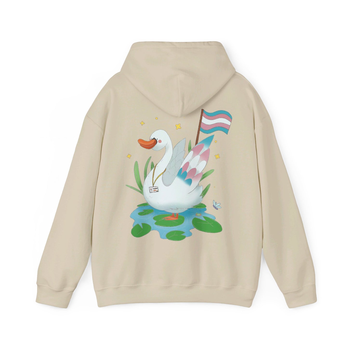 Badgie Hoodie - Trans Swan "Tundra" - Badgie.co