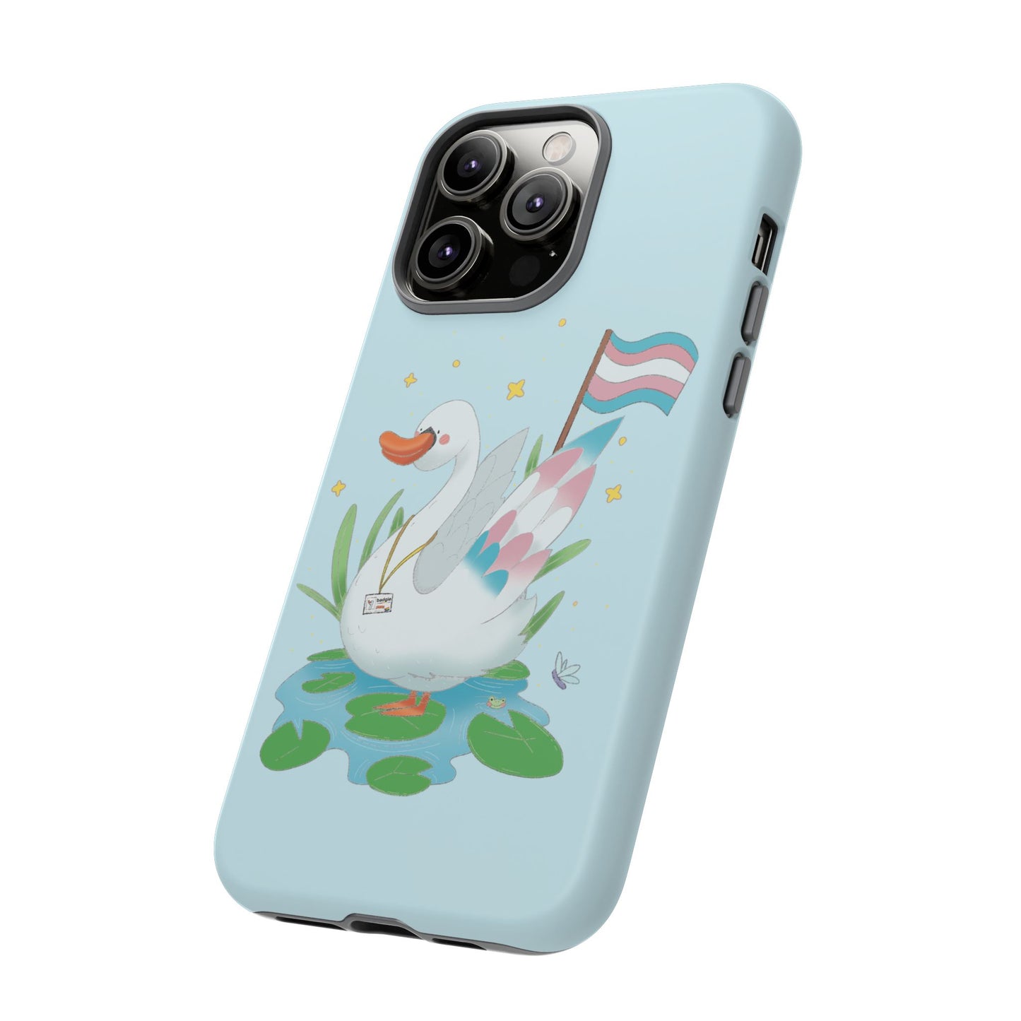 Badgie iPhone Case - Trans Swan "Tundra" - Badgie.co