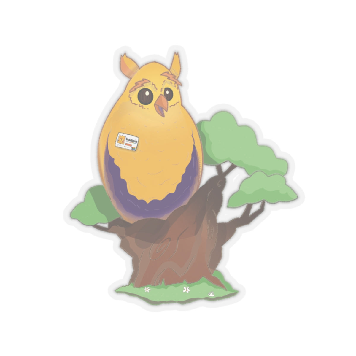 Kiss-Cut Stickers - Intersex Owl "Albert" - Badgie.co