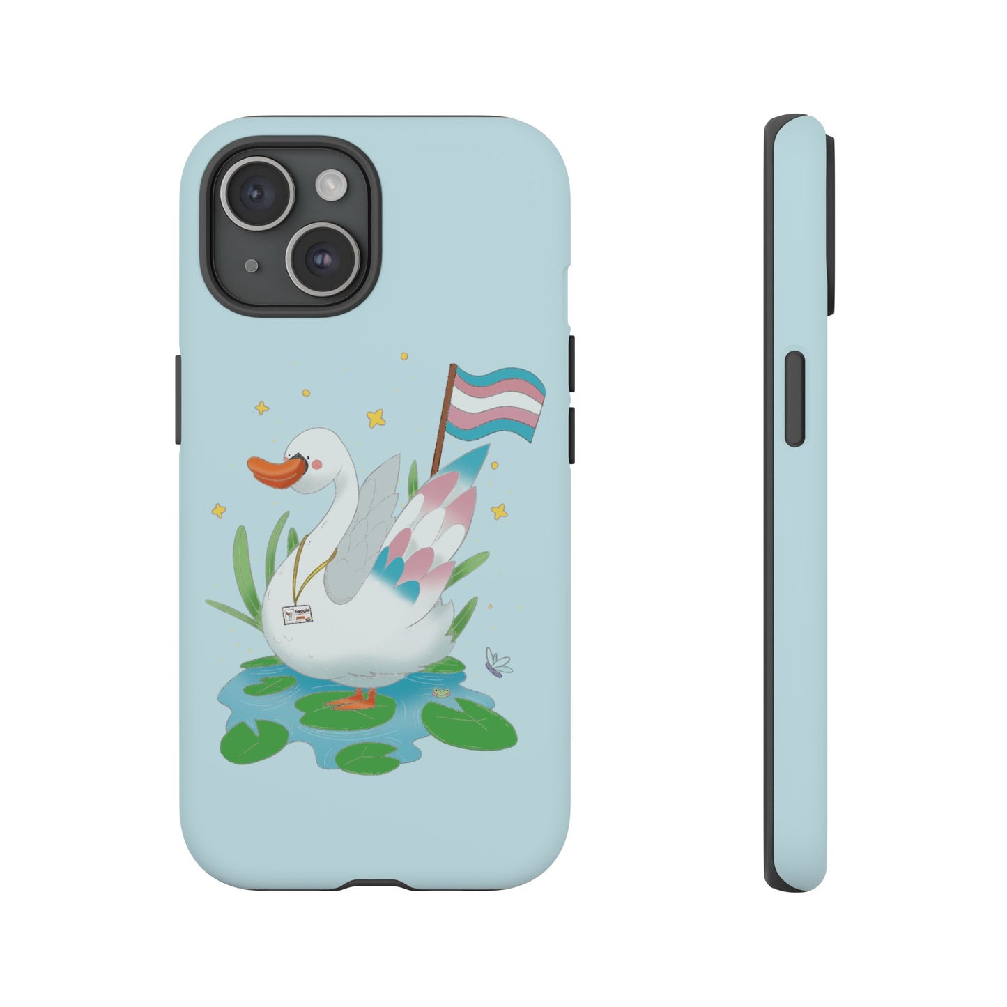Badgie iPhone Case - Trans Swan "Tundra" - Badgie.co