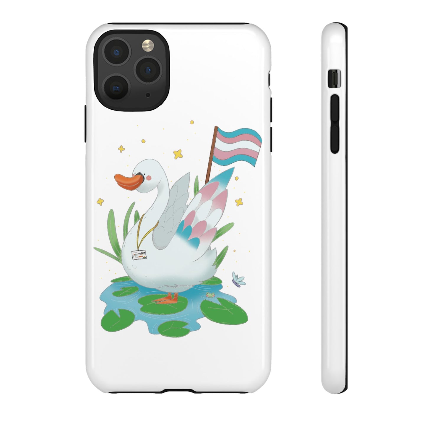 Badgie iPhone Case - Trans Swan "Tundra" - Badgie.co