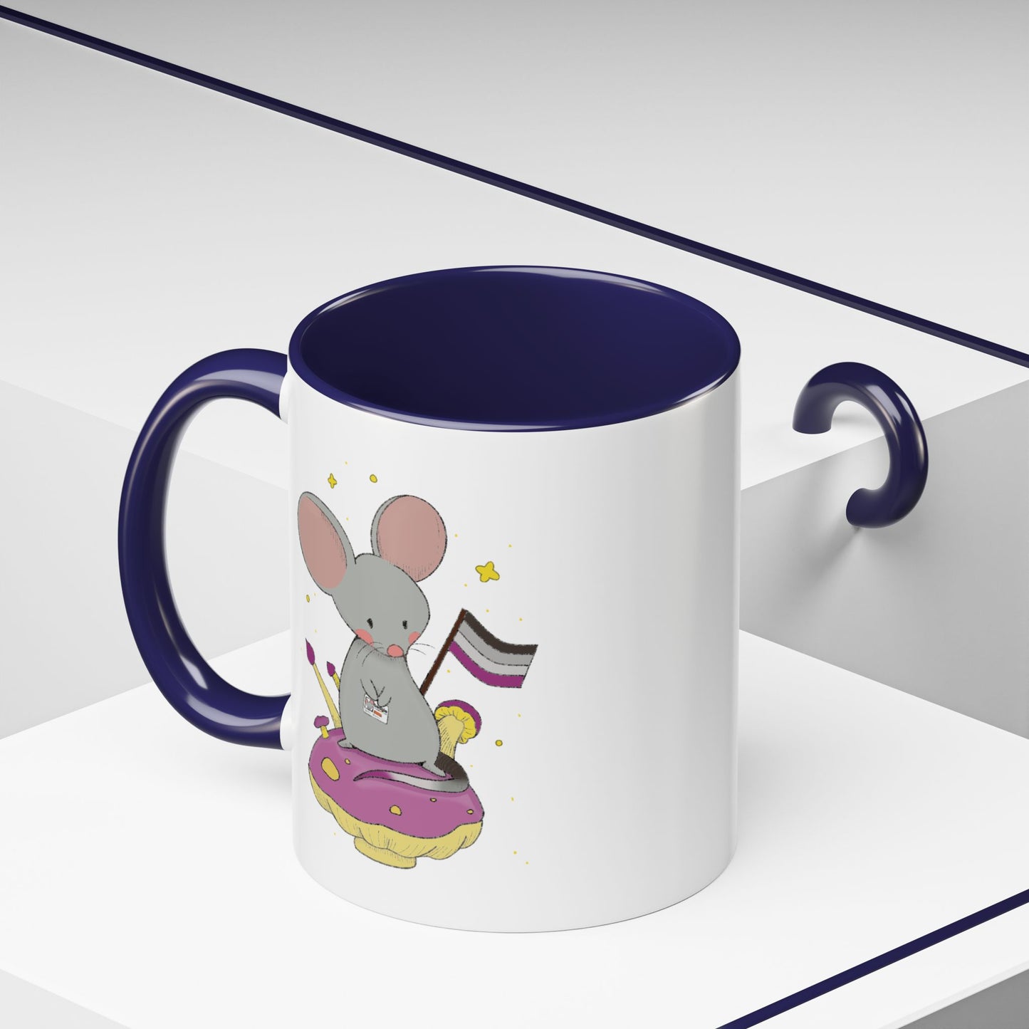 Badgie Ceramic Coffee Mug - Asexual Mouse "Roan" - Badgie.co