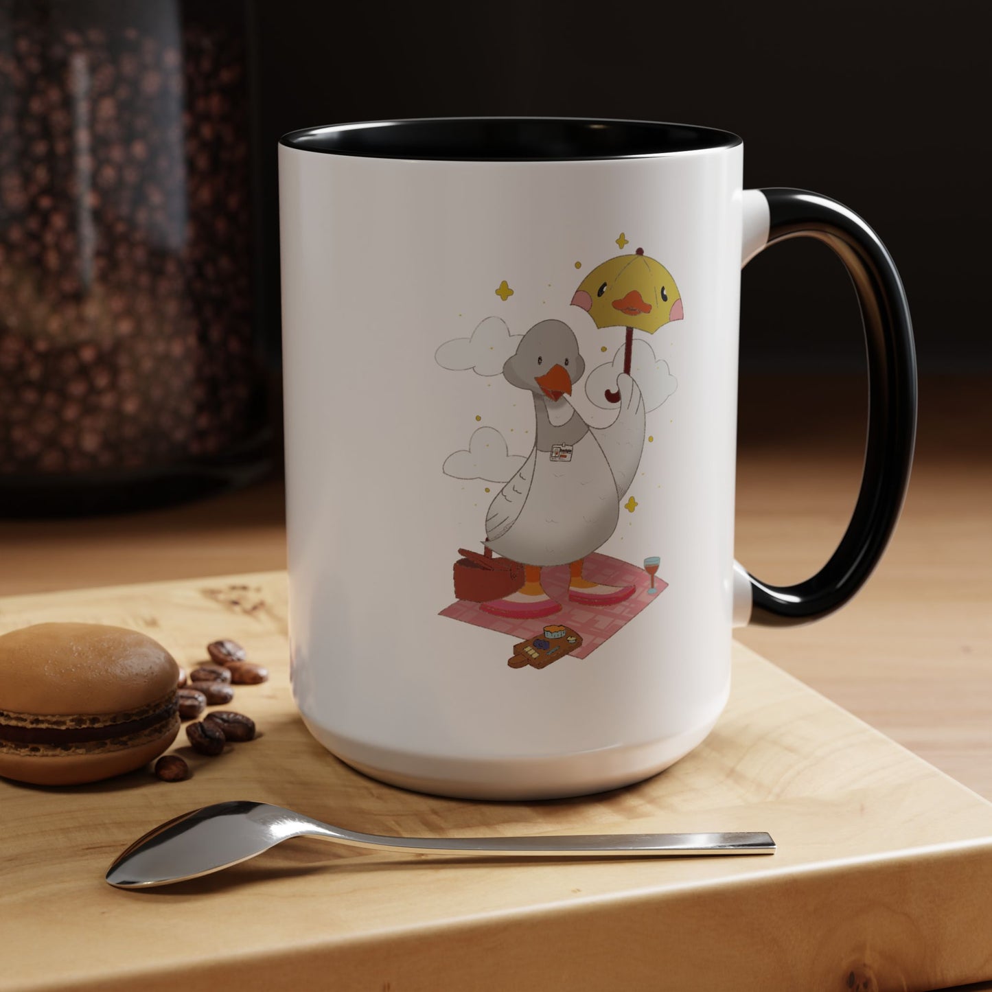 Badgie Ceramic Coffee Mug - Lesbian Goose “Tula” - Badgie.co