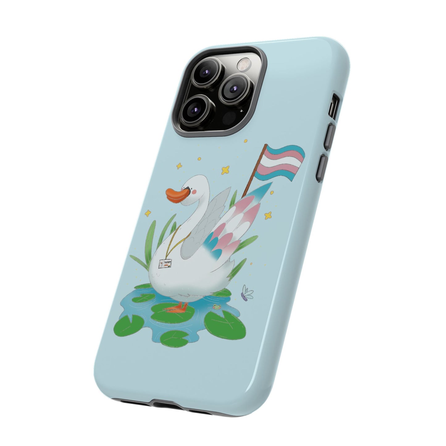 Badgie iPhone Case - Trans Swan "Tundra" - Badgie.co