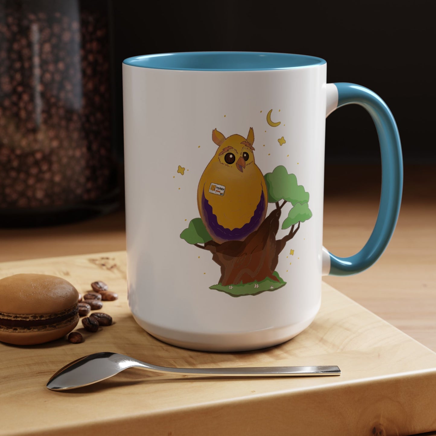 Badgie Ceramic Coffee Mug - Intersex Owl “Albert” - Badgie.co