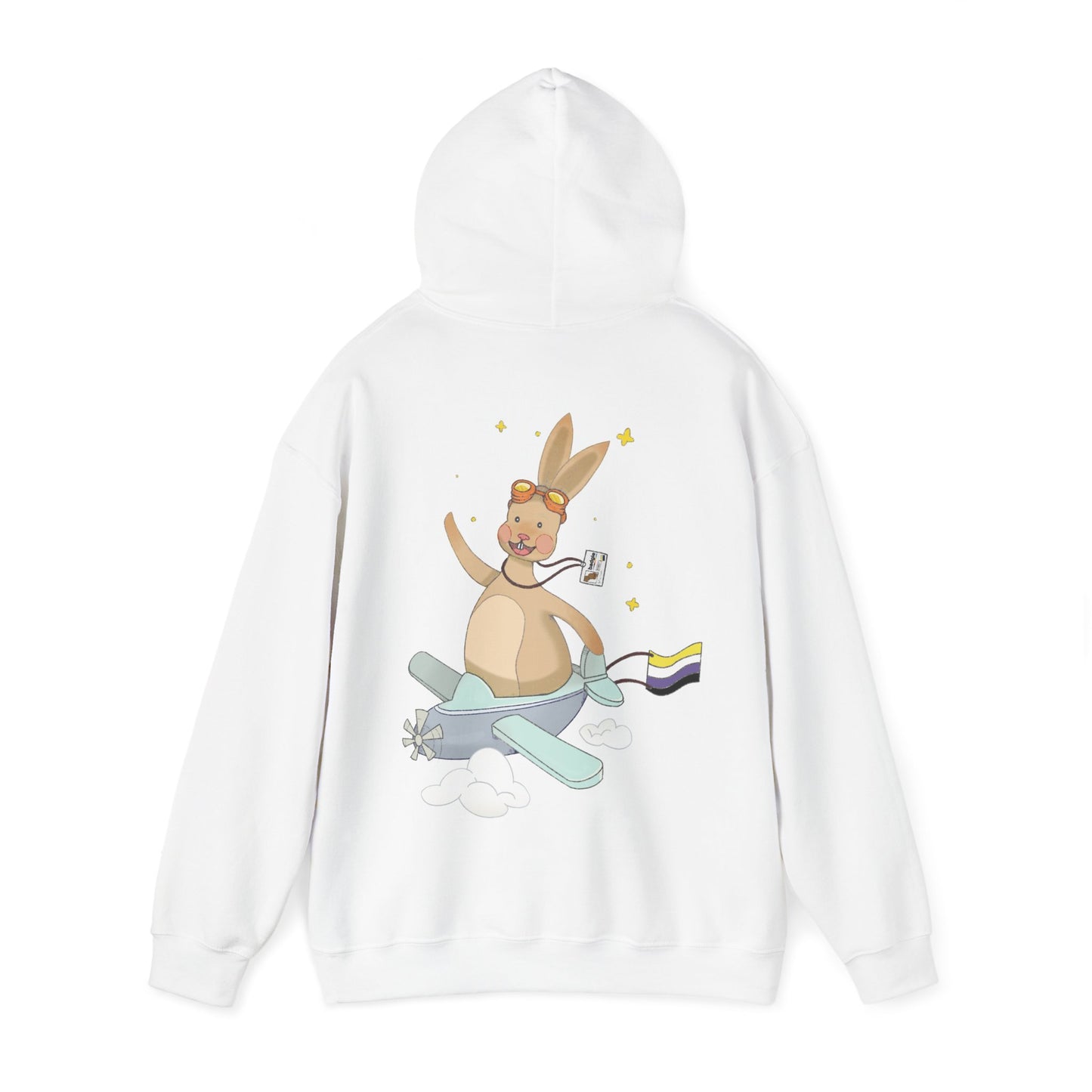 Badgie Hoodie - Nonbinary Rabbit "Rex" - Badgie.co