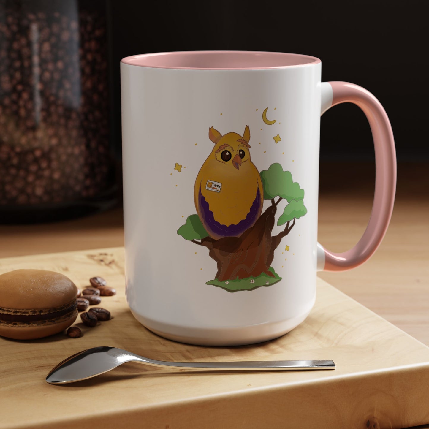 Badgie Ceramic Coffee Mug - Intersex Owl “Albert” - Badgie.co