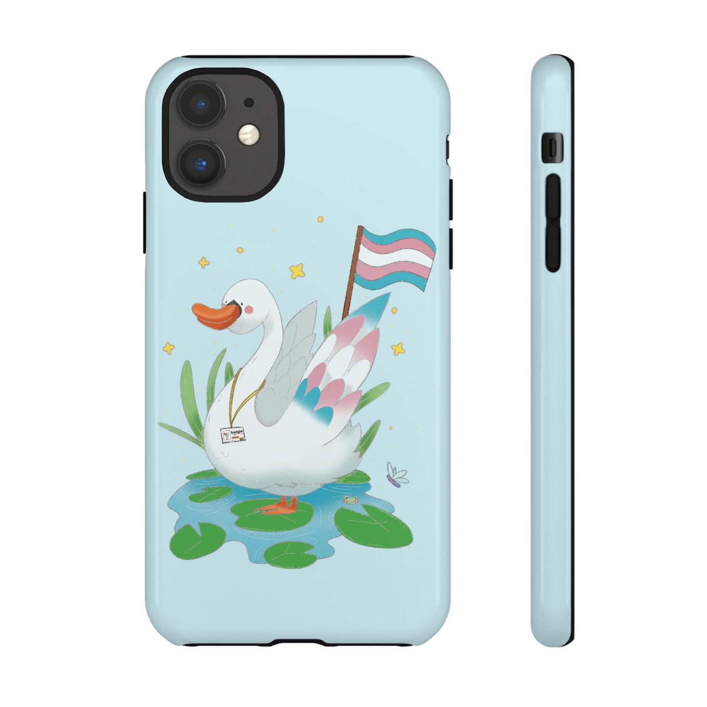 Badgie iPhone Case - Trans Swan "Tundra" - Badgie.co