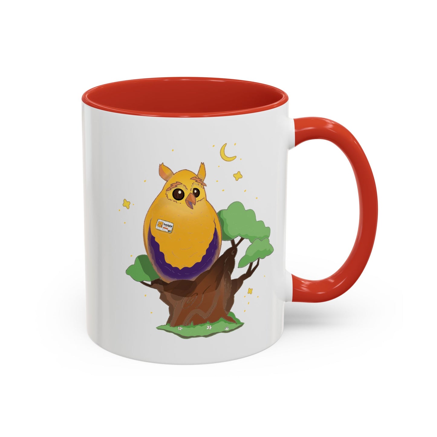 Badgie Ceramic Coffee Mug - Intersex Owl “Albert” - Badgie.co