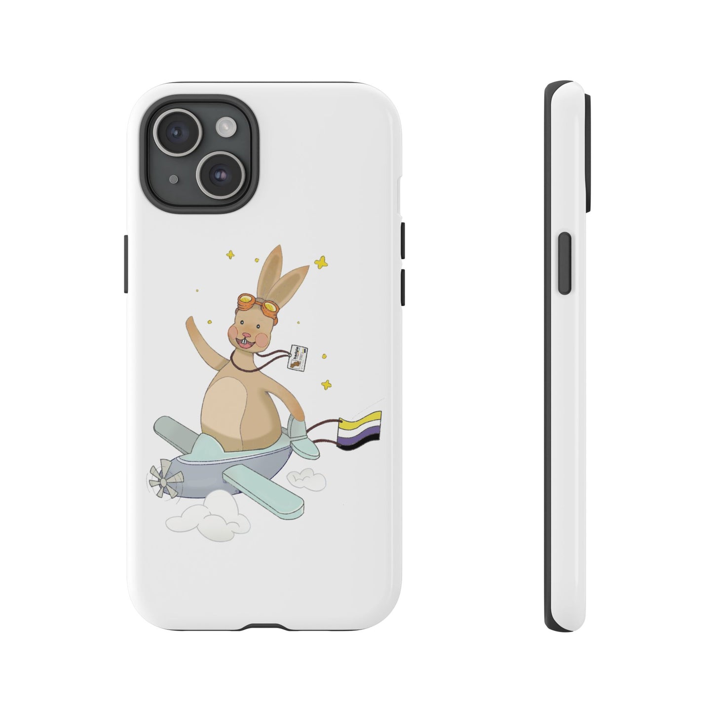 Badgie iPhone Case - Nonbinary Rabbit "Rex" - Badgie.co