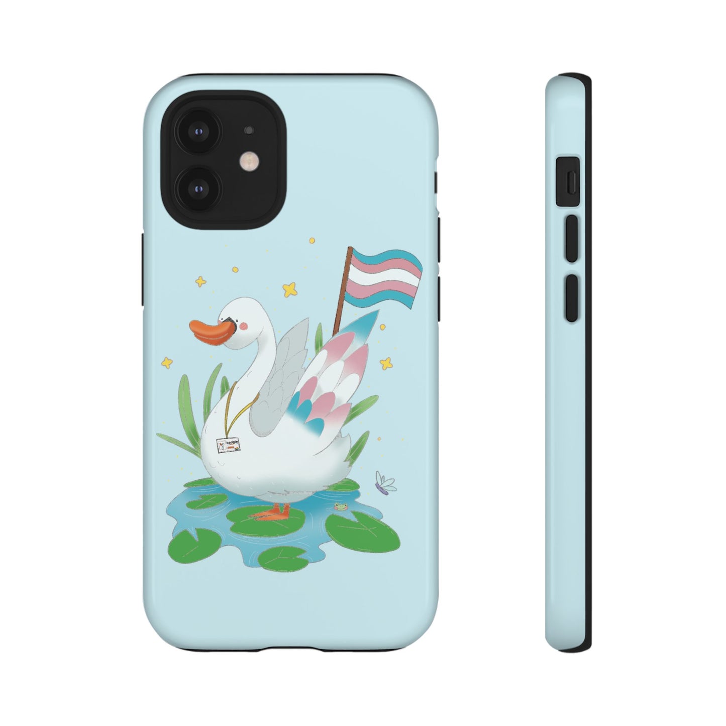 Badgie iPhone Case - Trans Swan "Tundra" - Badgie.co