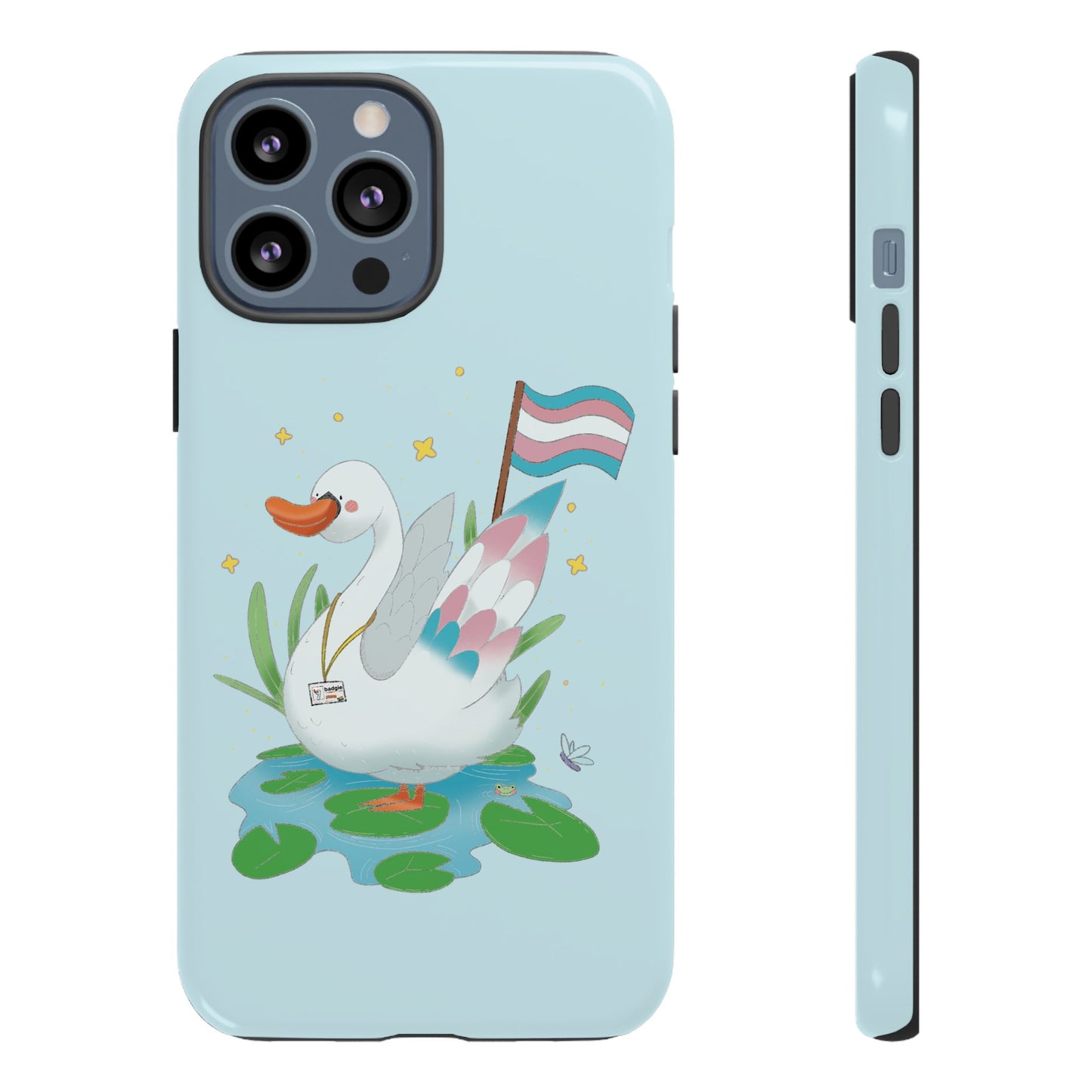 Badgie iPhone Case - Trans Swan "Tundra" - Badgie.co