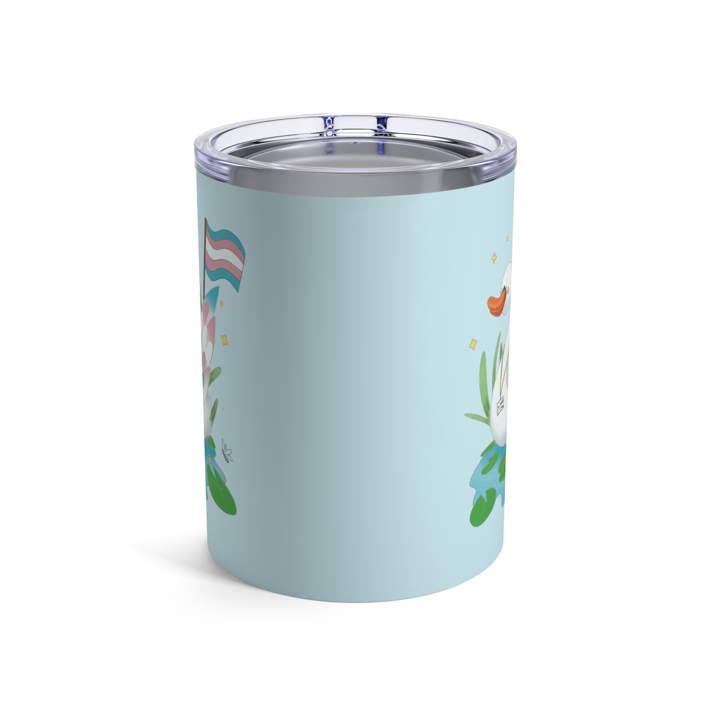 Badgie Coffee Tumbler 10oz/295mL - Trans Swan "Tundra" - Badgie.co