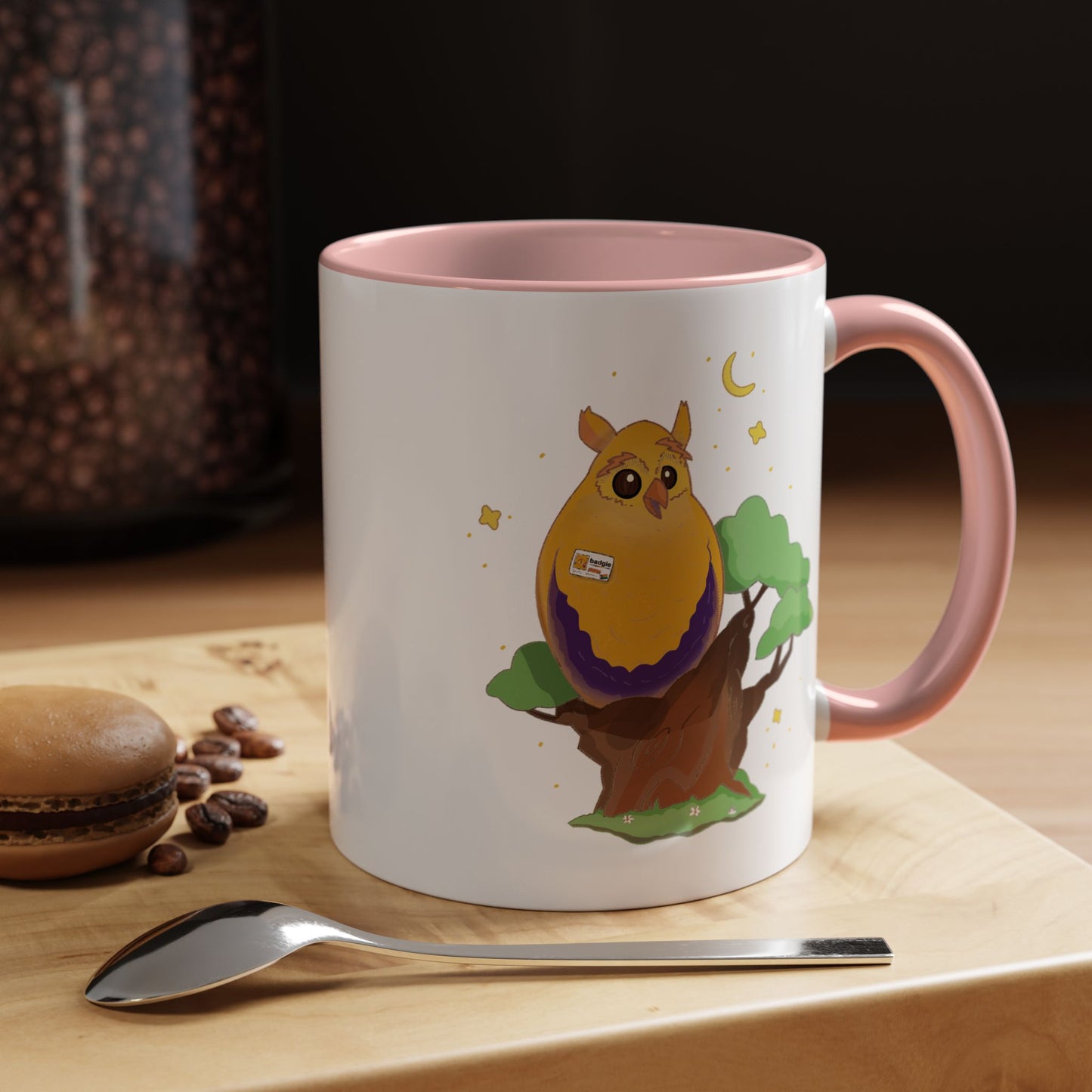 Badgie Ceramic Coffee Mug - Intersex Owl “Albert” - Badgie.co