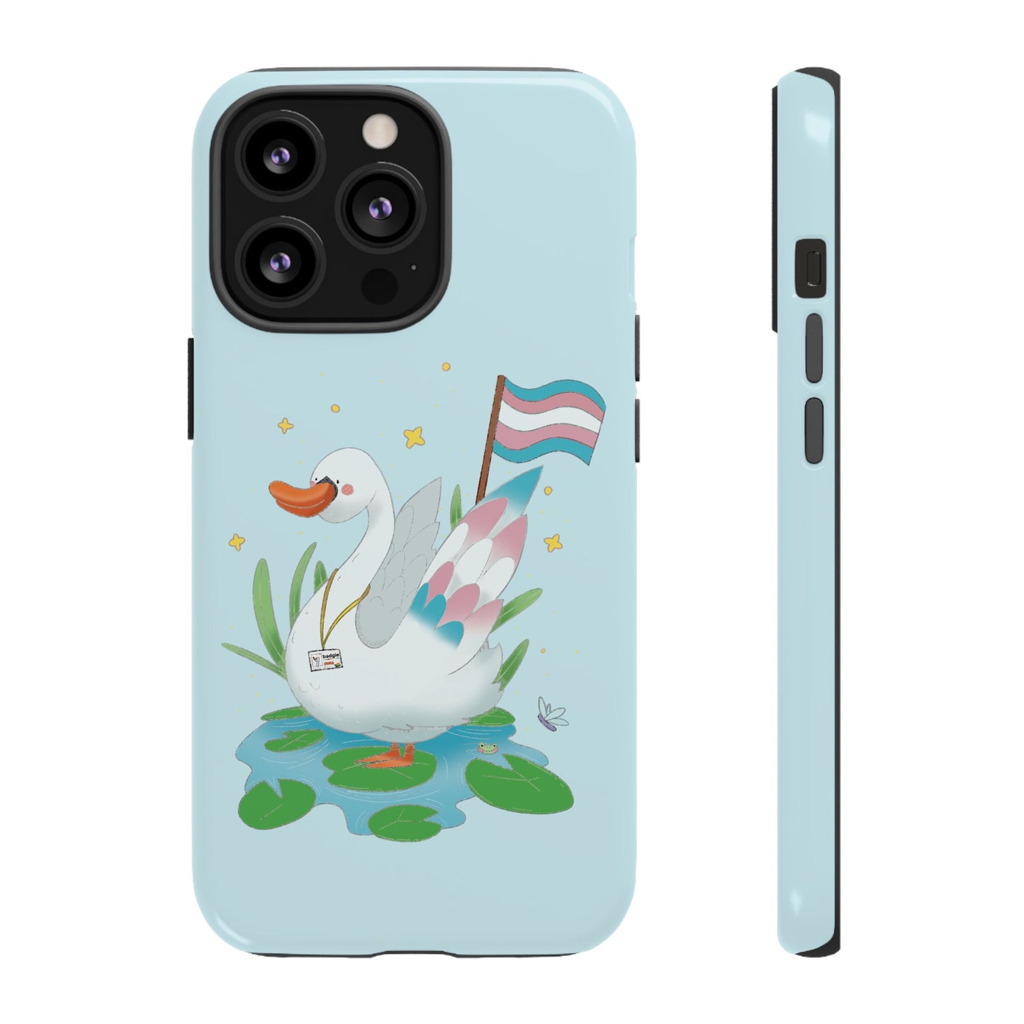 Badgie iPhone Case - Trans Swan "Tundra" - Badgie.co