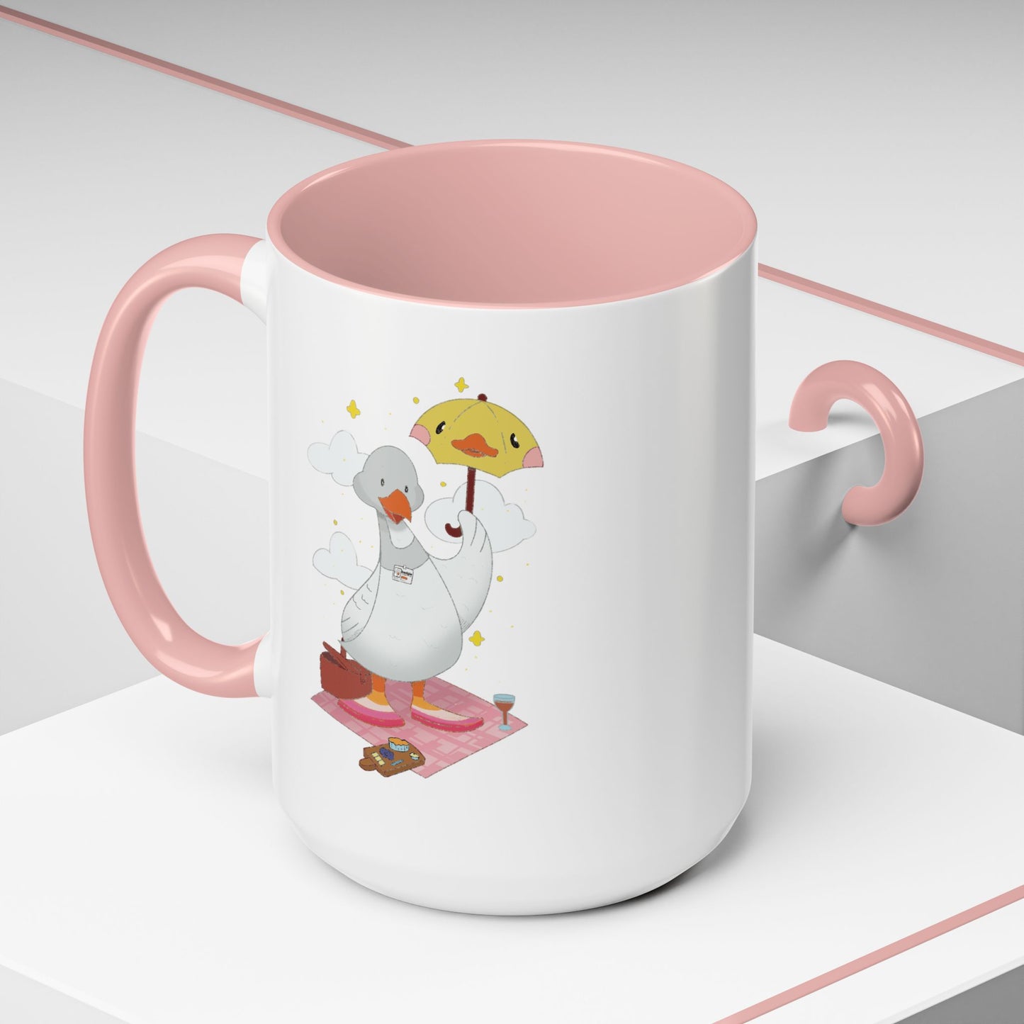 Badgie Ceramic Coffee Mug - Lesbian Goose “Tula” - Badgie.co