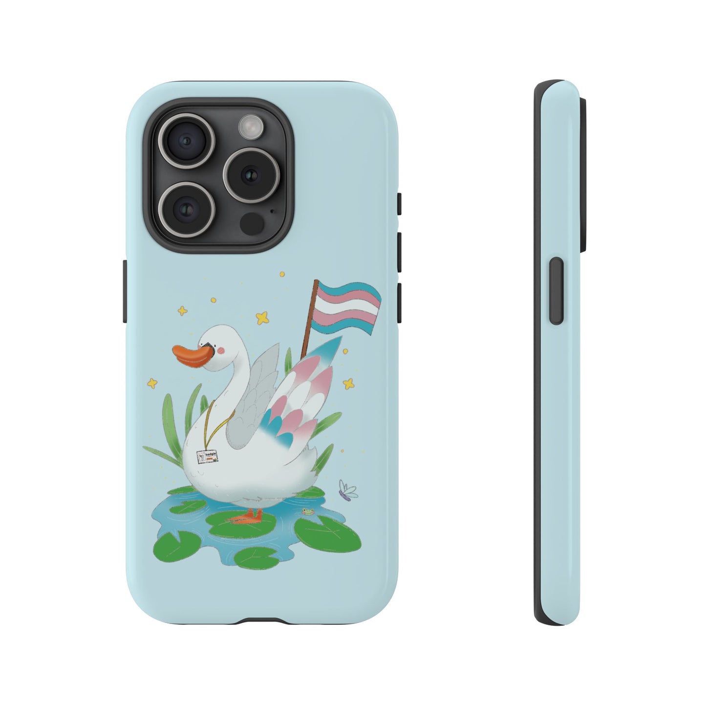 Badgie iPhone Case - Trans Swan "Tundra" - Badgie.co