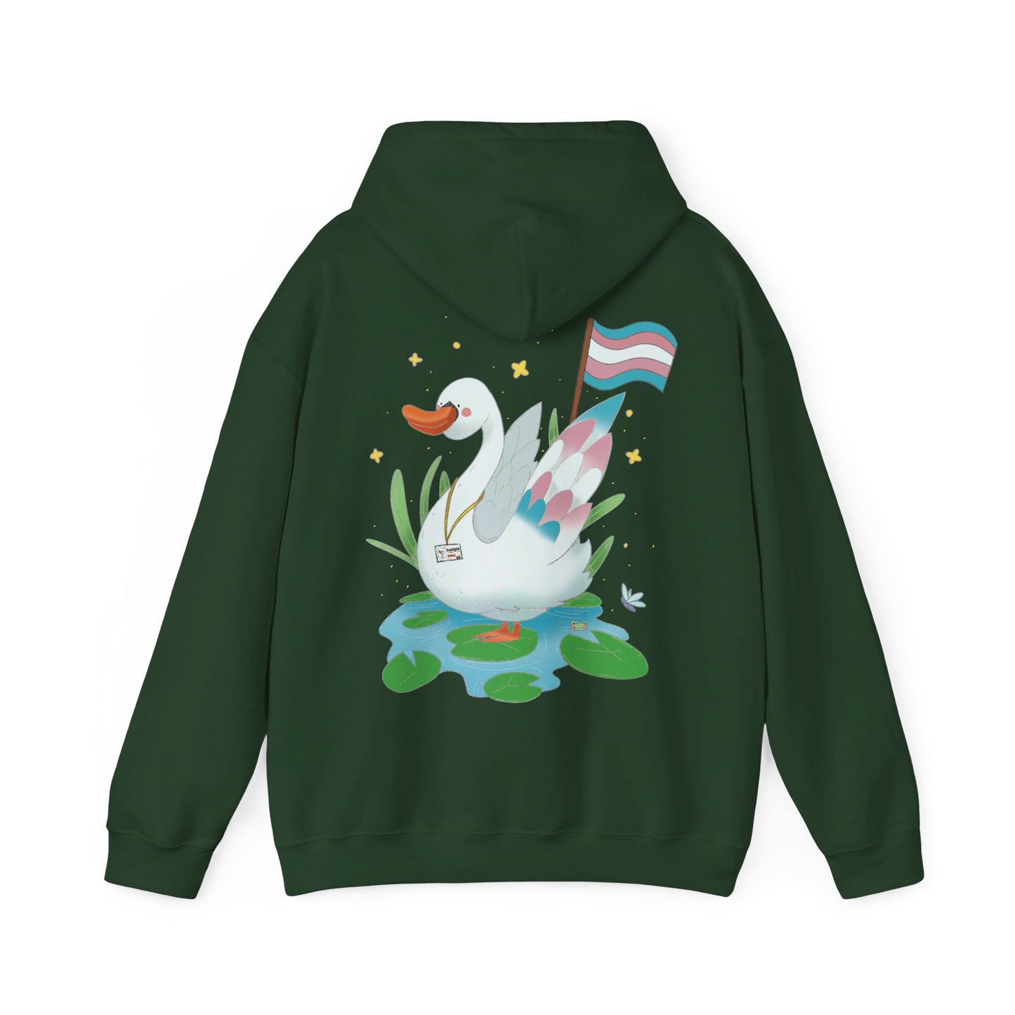 Badgie Hoodie - Trans Swan "Tundra" - Badgie.co