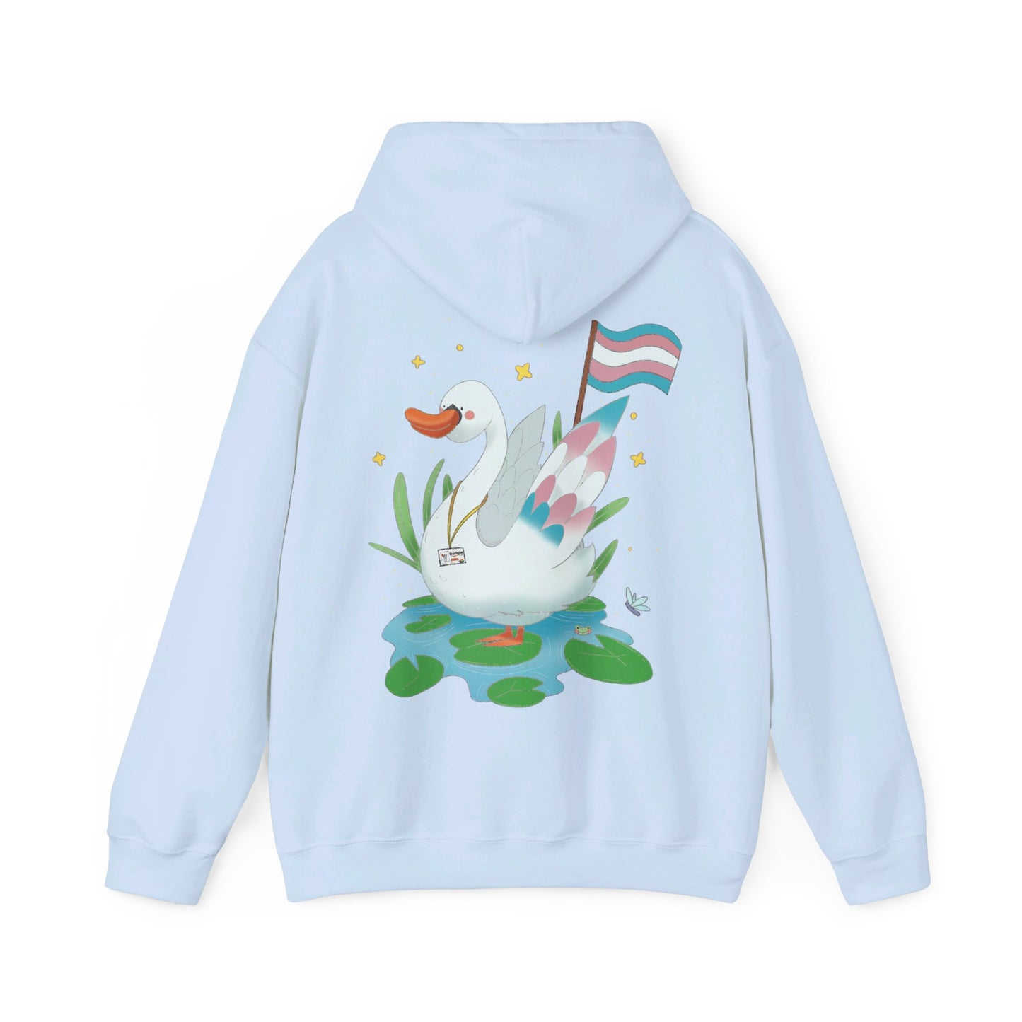 Badgie Hoodie - Trans Swan "Tundra" - Badgie.co
