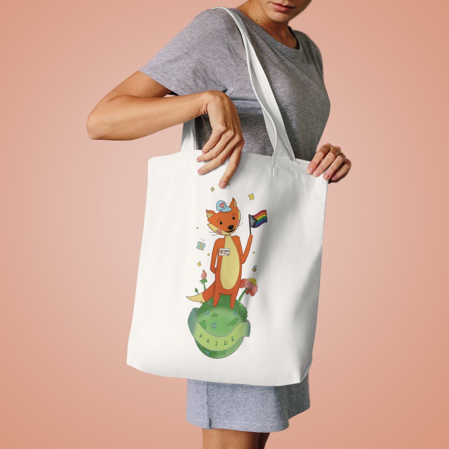 Badgie Tote Bag - Pride Fox "Kit" - Badgie.co