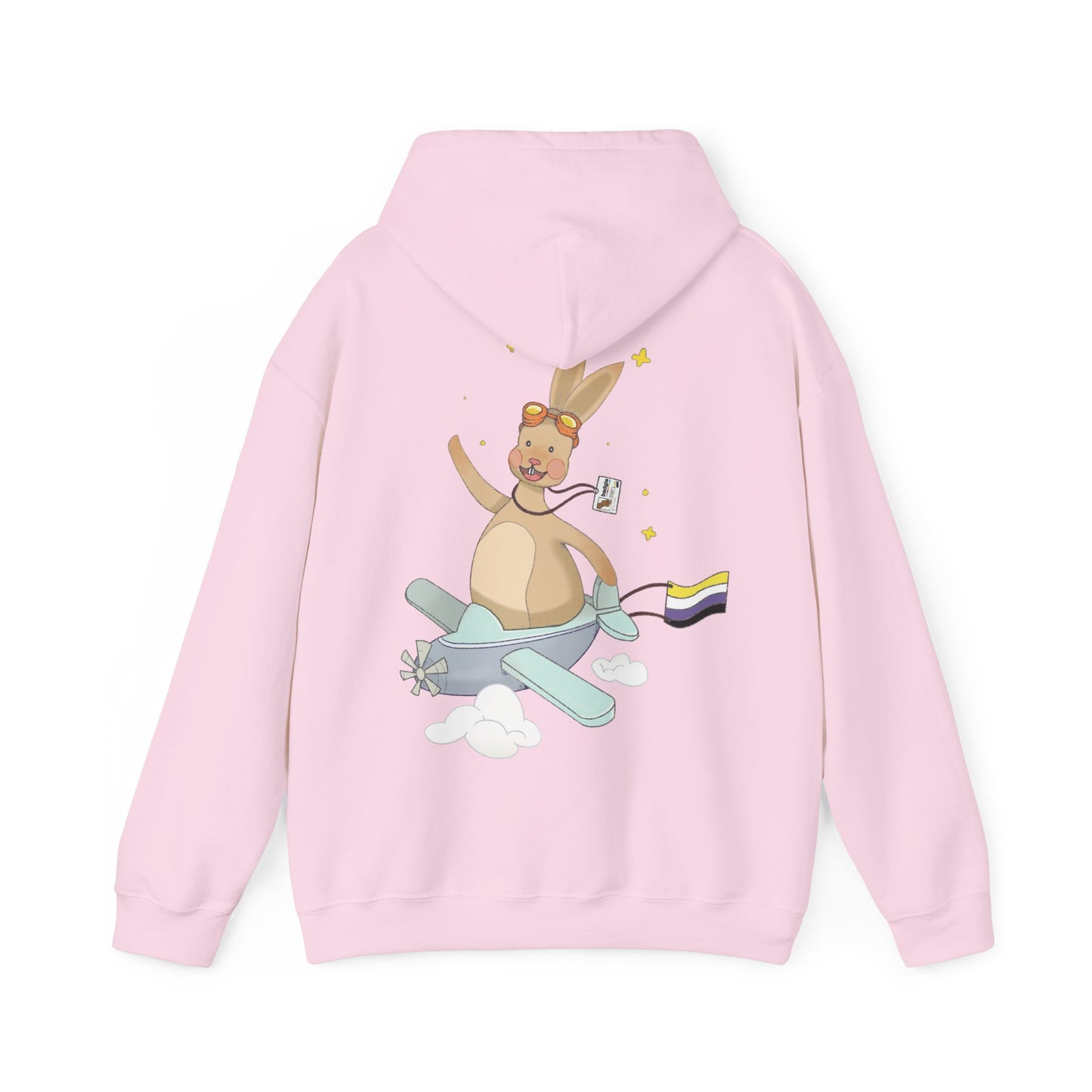 Badgie Hoodie - Nonbinary Rabbit "Rex" - Badgie.co