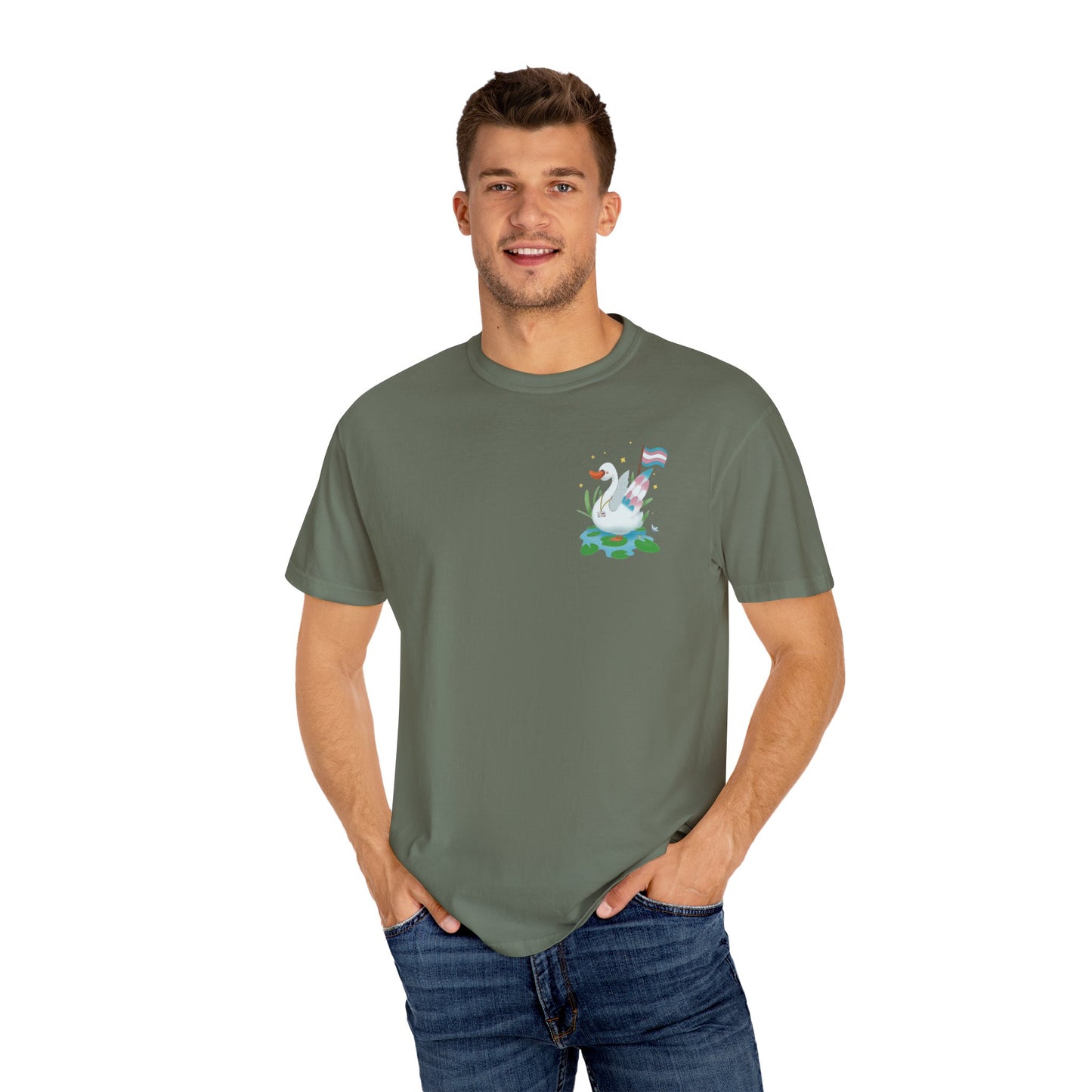 Badgie T-Shirt - Trans Swan “Tundra” - Badgie.co