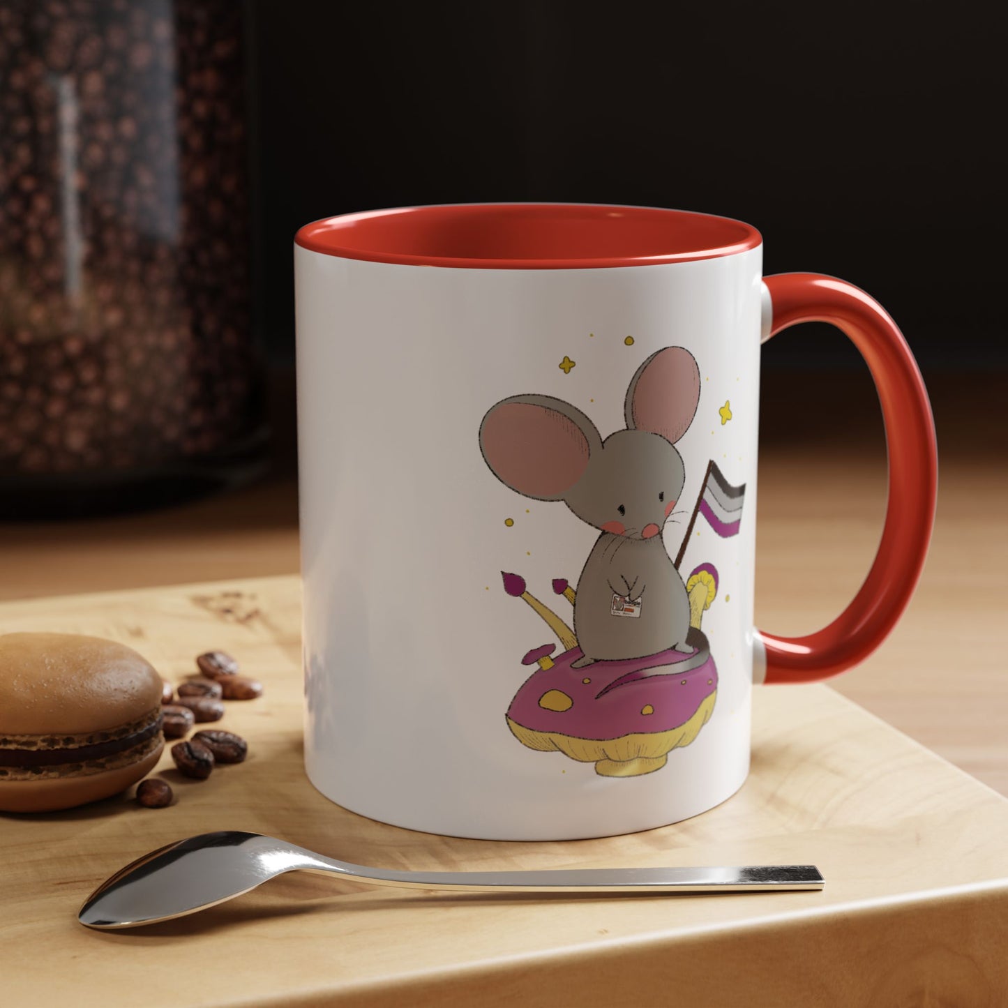 Badgie Ceramic Coffee Mug - Asexual Mouse "Roan" - Badgie.co