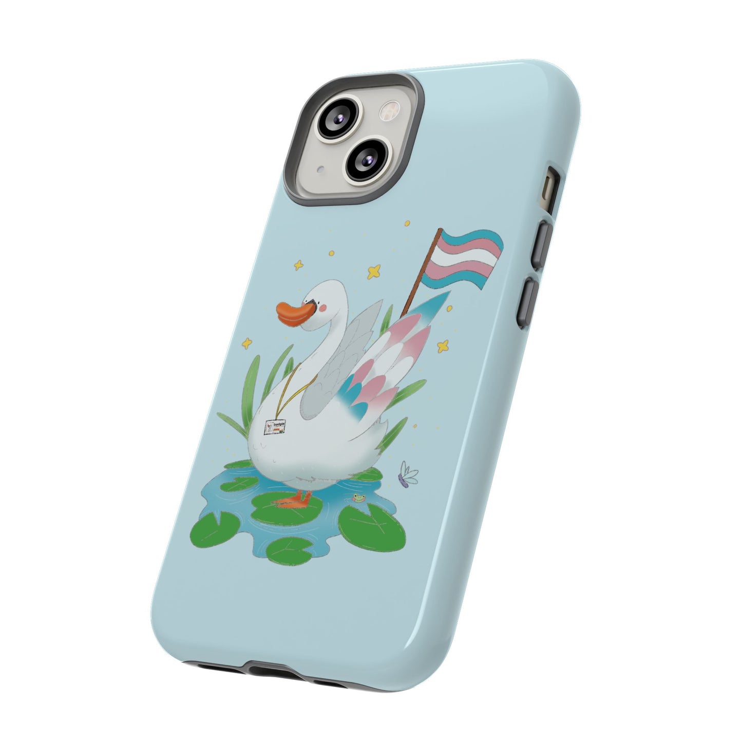 Badgie iPhone Case - Trans Swan "Tundra" - Badgie.co