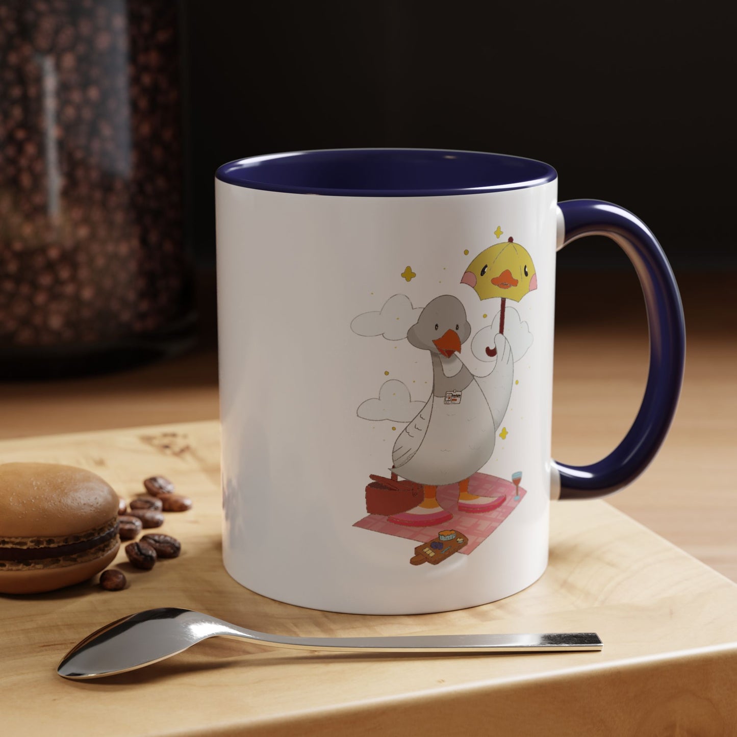 Badgie Ceramic Coffee Mug - Lesbian Goose “Tula” - Badgie.co