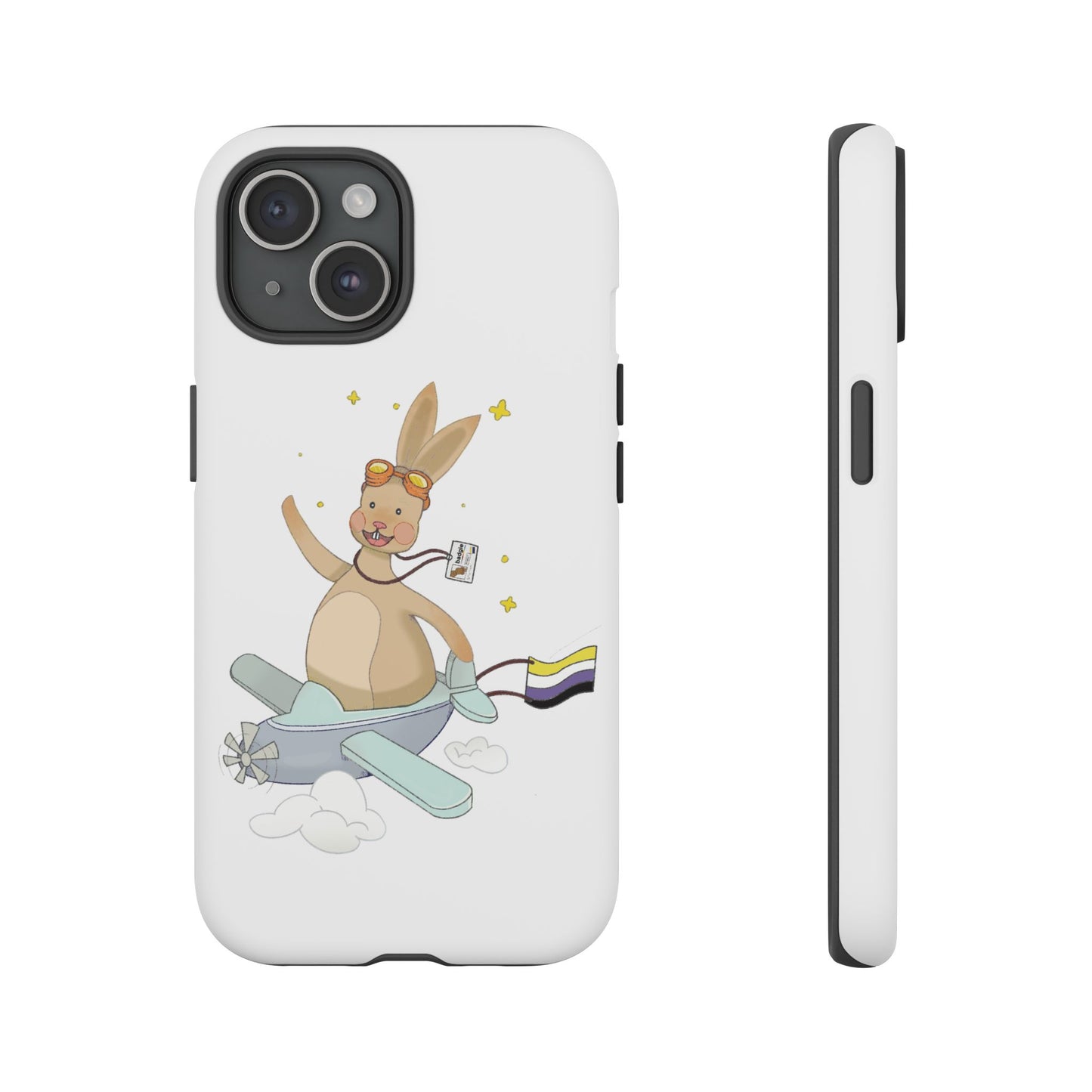 Badgie iPhone Case - Nonbinary Rabbit "Rex" - Badgie.co
