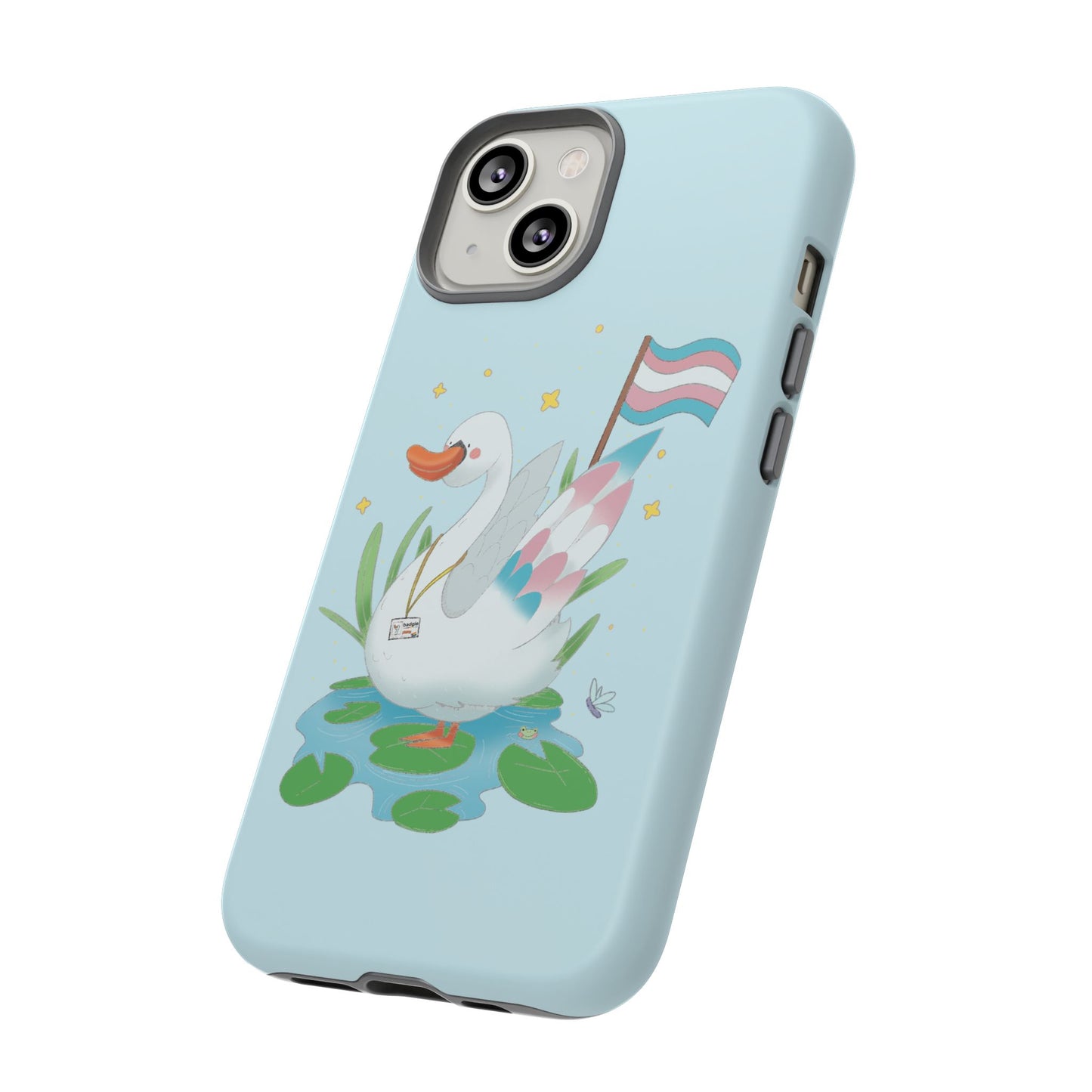 Badgie iPhone Case - Trans Swan "Tundra" - Badgie.co