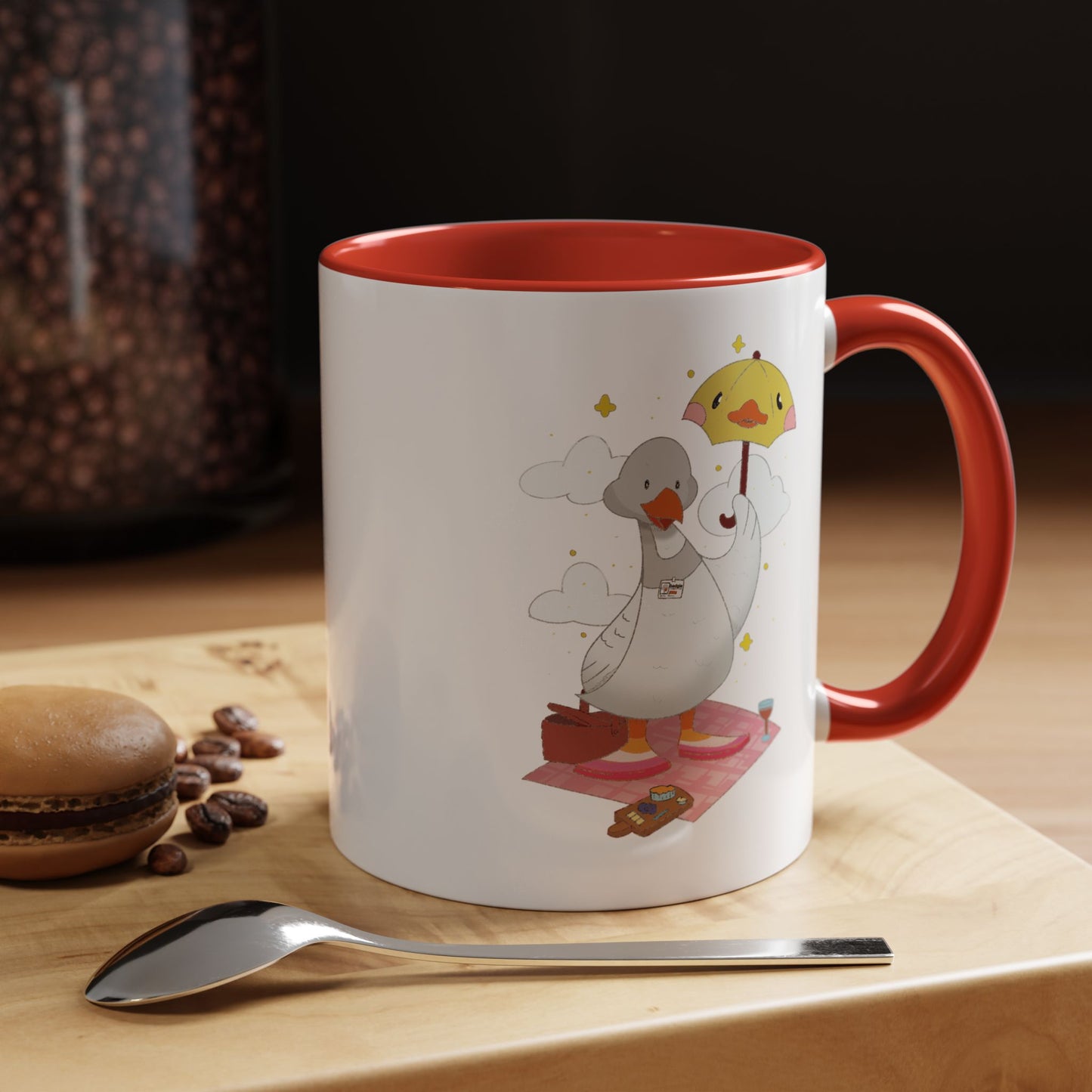 Badgie Ceramic Coffee Mug - Lesbian Goose “Tula” - Badgie.co
