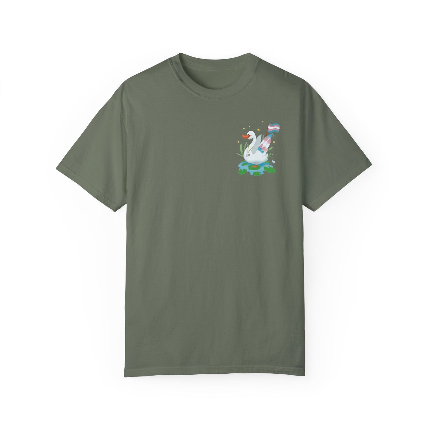 Badgie T-Shirt - Trans Swan “Tundra” - Badgie.co