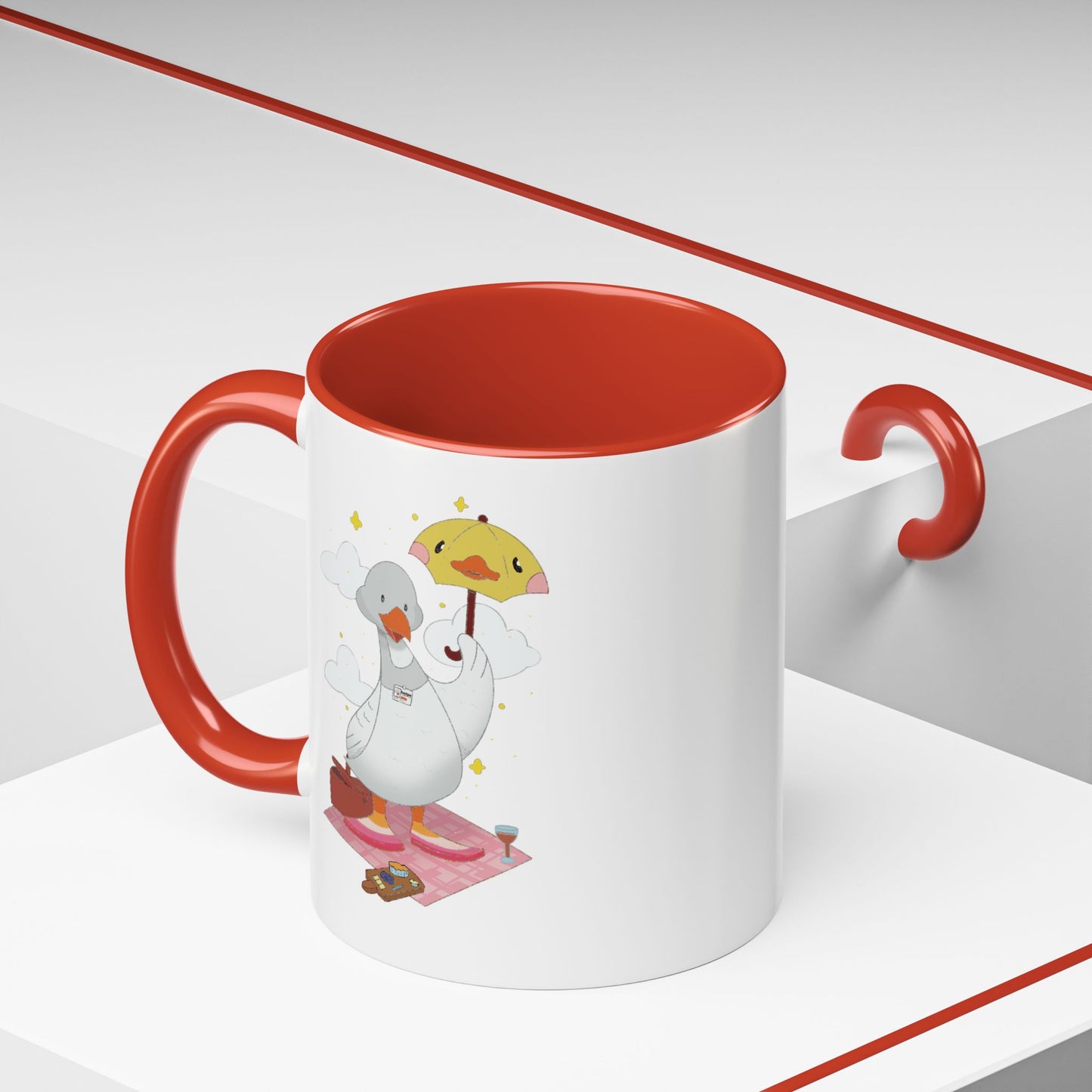 Badgie Ceramic Coffee Mug - Lesbian Goose “Tula” - Badgie.co