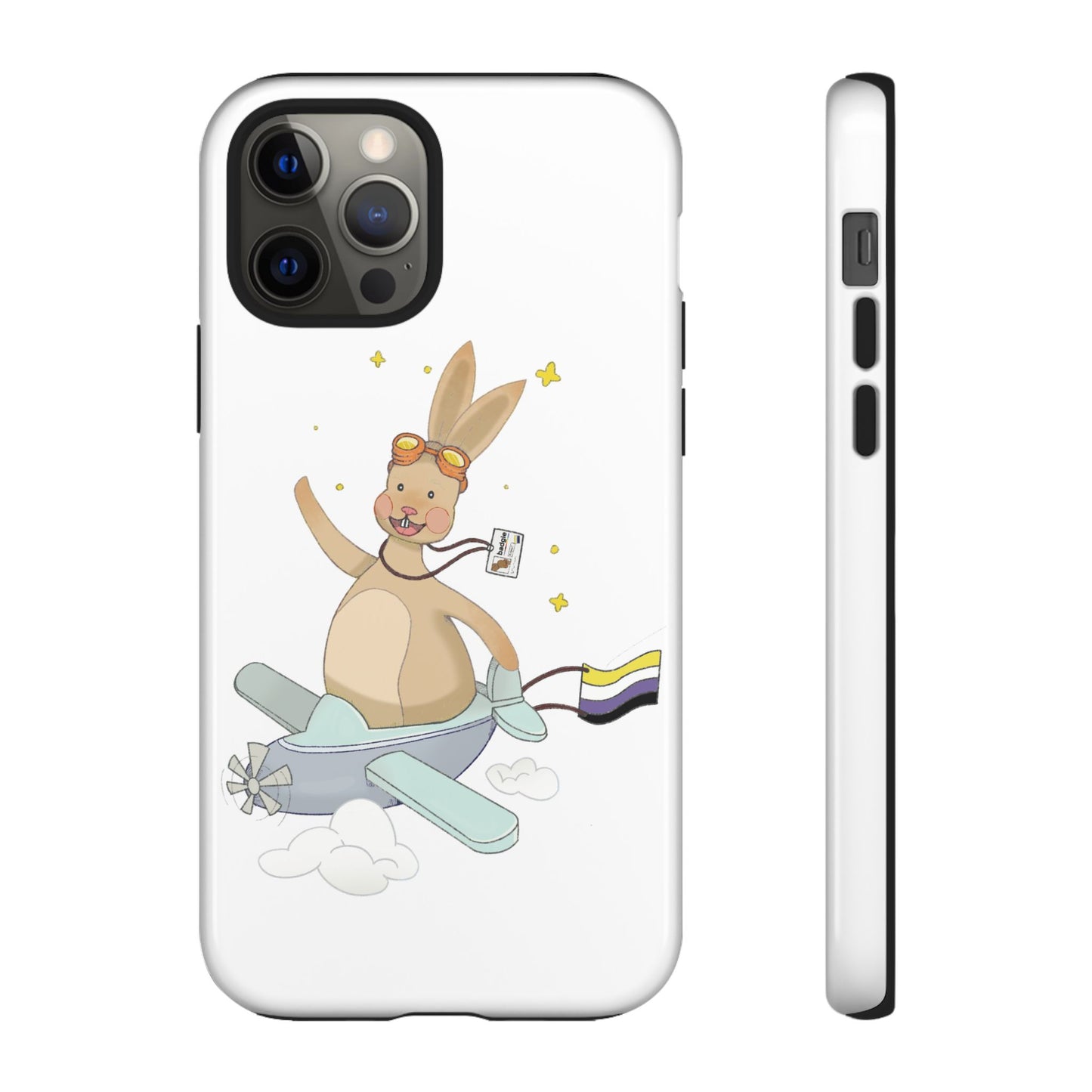 Badgie iPhone Case - Nonbinary Rabbit "Rex" - Badgie.co