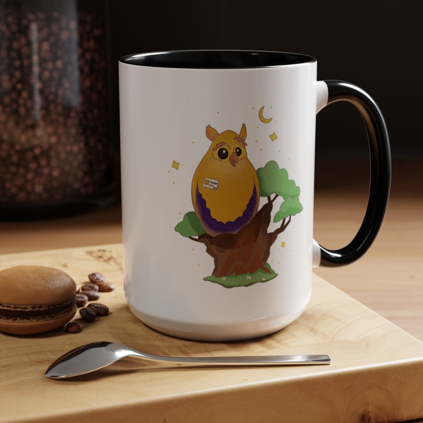 Badgie Ceramic Coffee Mug - Intersex Owl “Albert” - Badgie.co