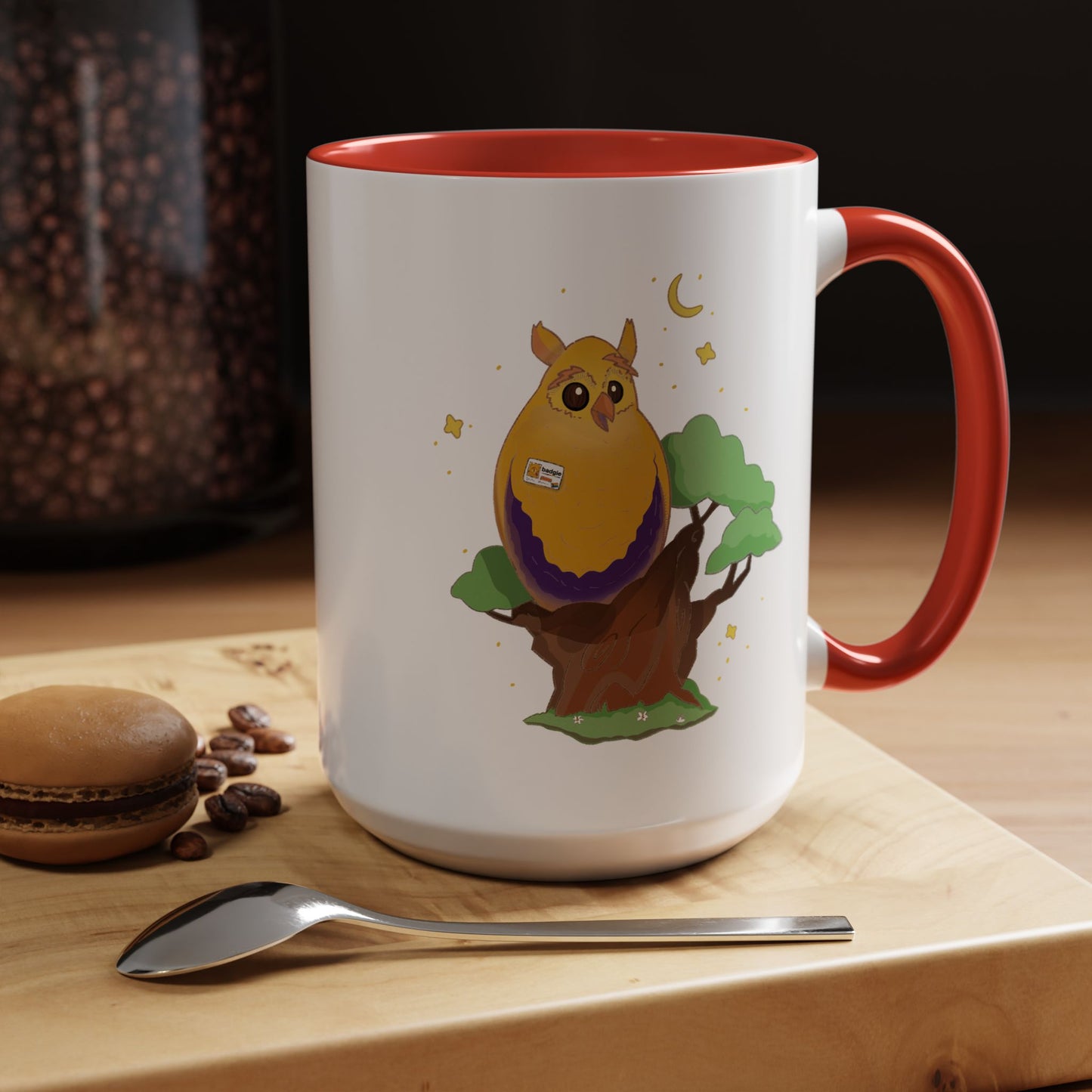 Badgie Ceramic Coffee Mug - Intersex Owl “Albert” - Badgie.co