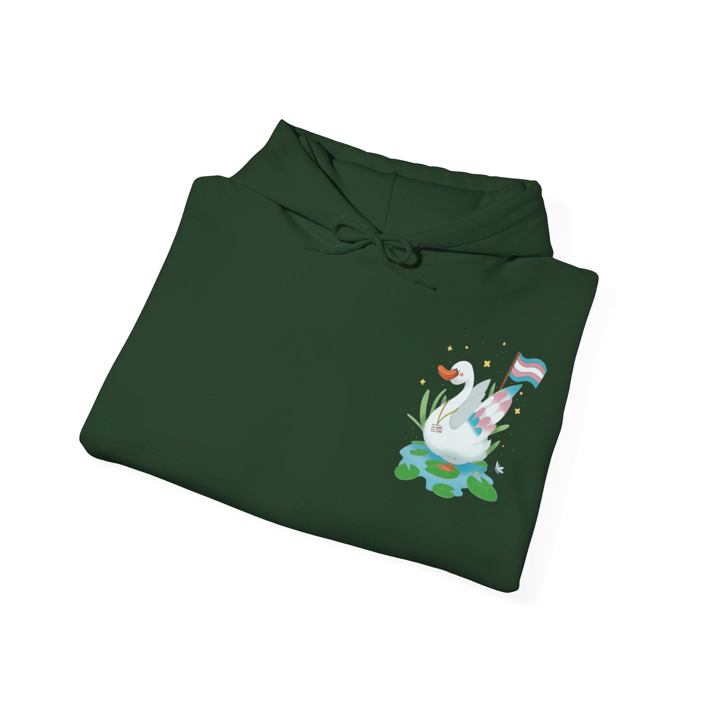 Badgie Hoodie - Trans Swan "Tundra" - Badgie.co