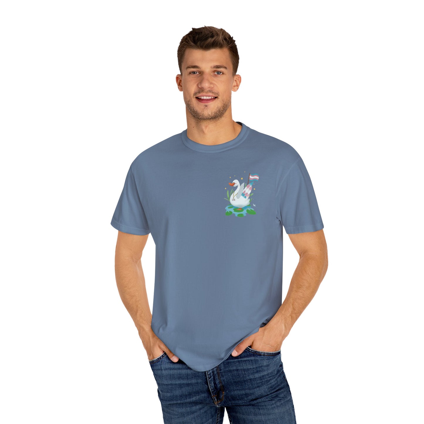 Badgie T-Shirt - Trans Swan “Tundra” - Badgie.co