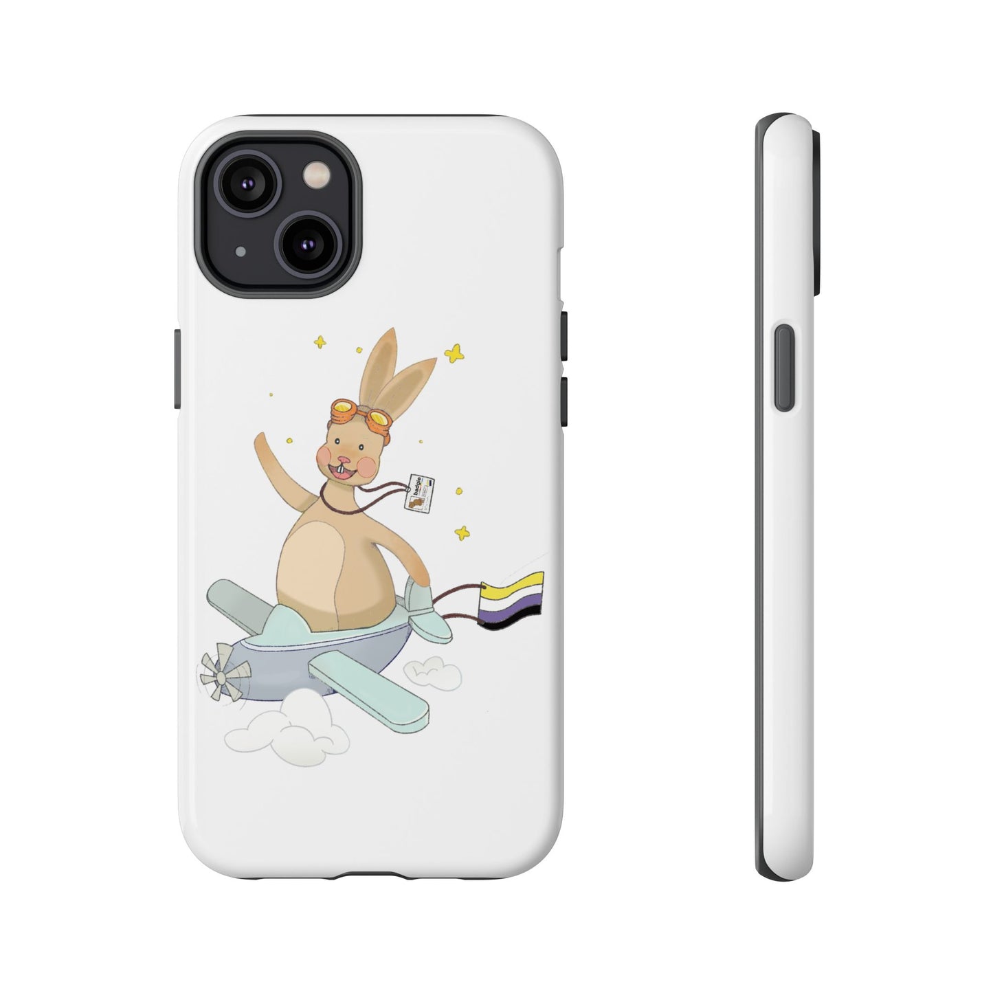 Badgie iPhone Case - Nonbinary Rabbit "Rex" - Badgie.co