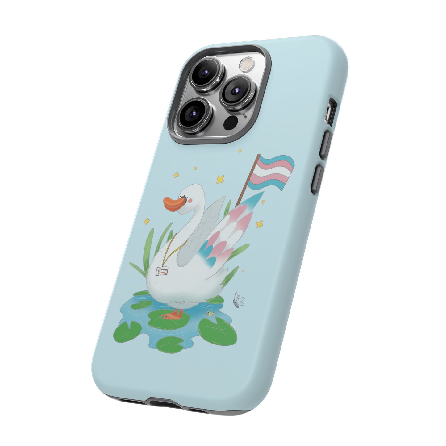 Badgie iPhone Case - Trans Swan "Tundra" - Badgie.co
