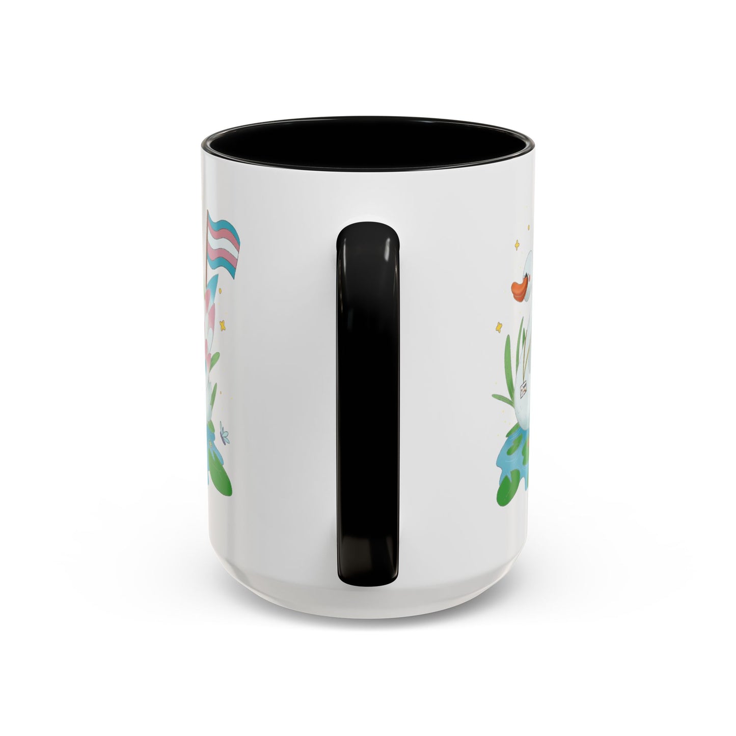 Badgie Ceramic Coffee Mug - Trans Swan “Tundra” - Badgie.co