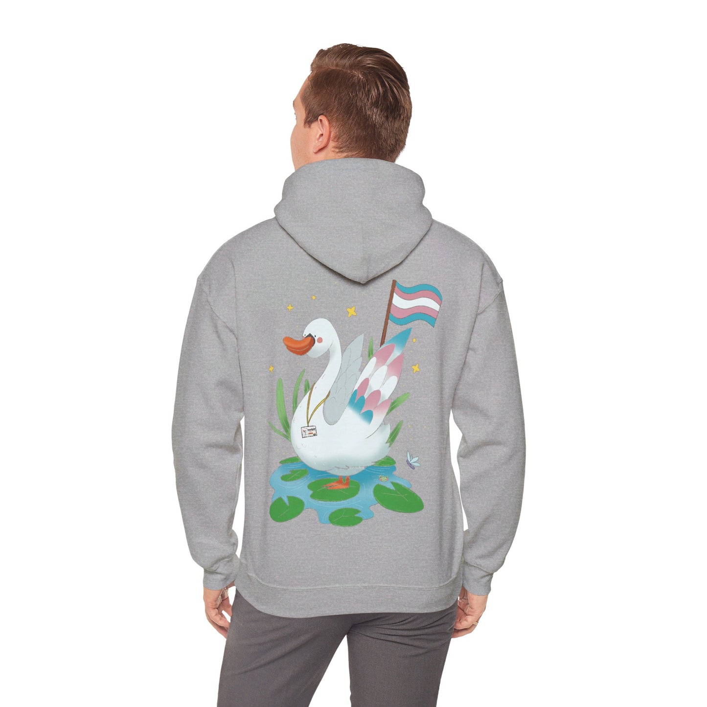 Badgie Hoodie - Trans Swan "Tundra" - Badgie.co