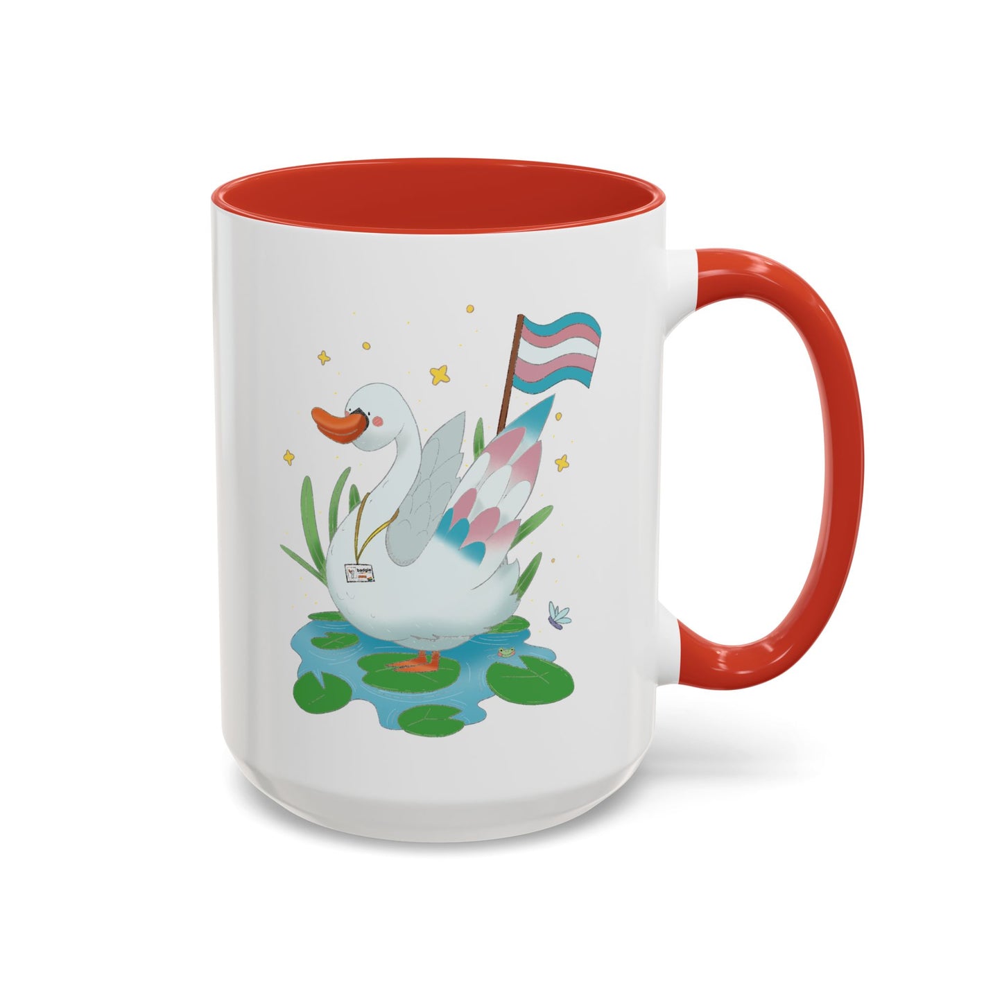 Badgie Ceramic Coffee Mug - Trans Swan “Tundra” - Badgie.co
