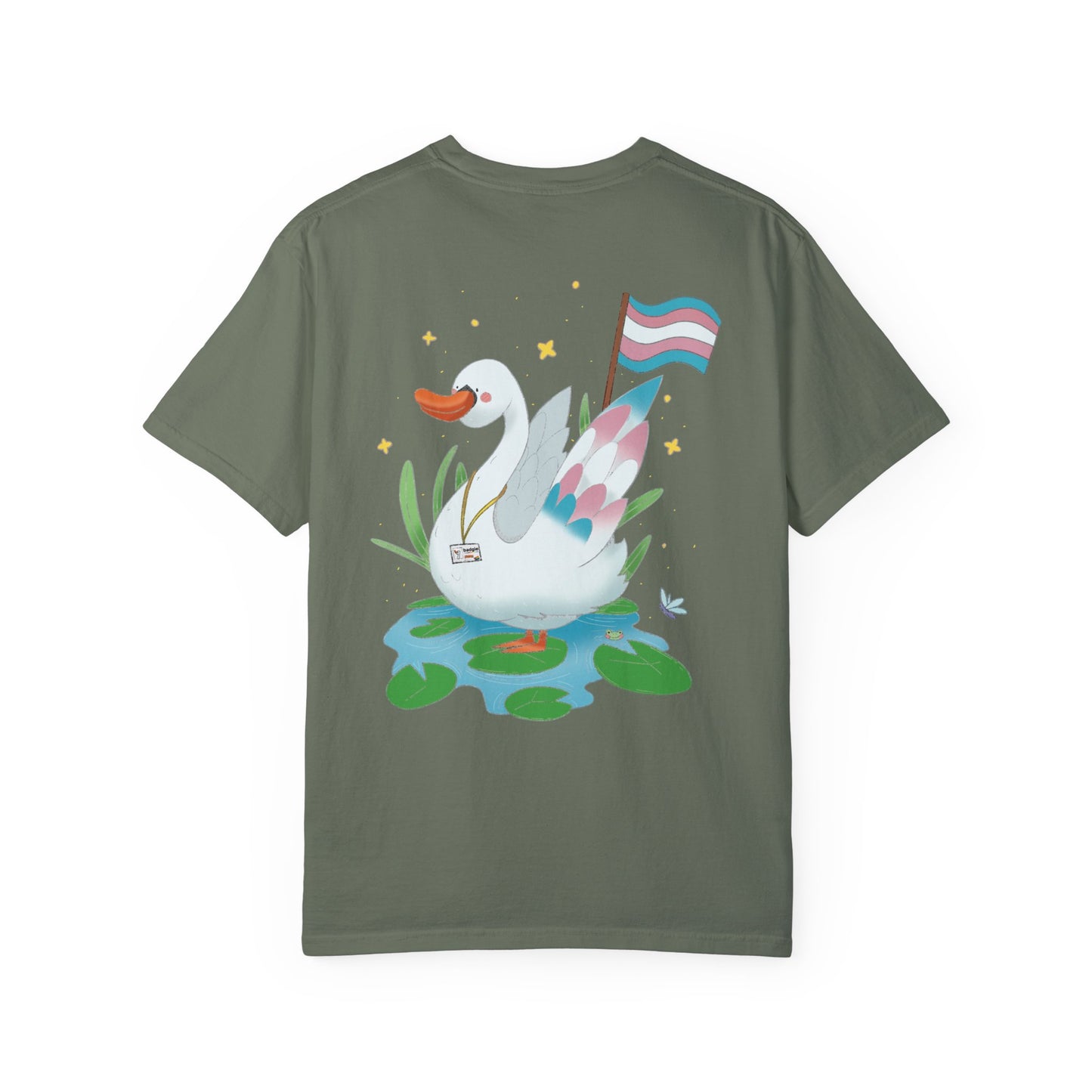 Badgie T-Shirt - Trans Swan “Tundra” - Badgie.co