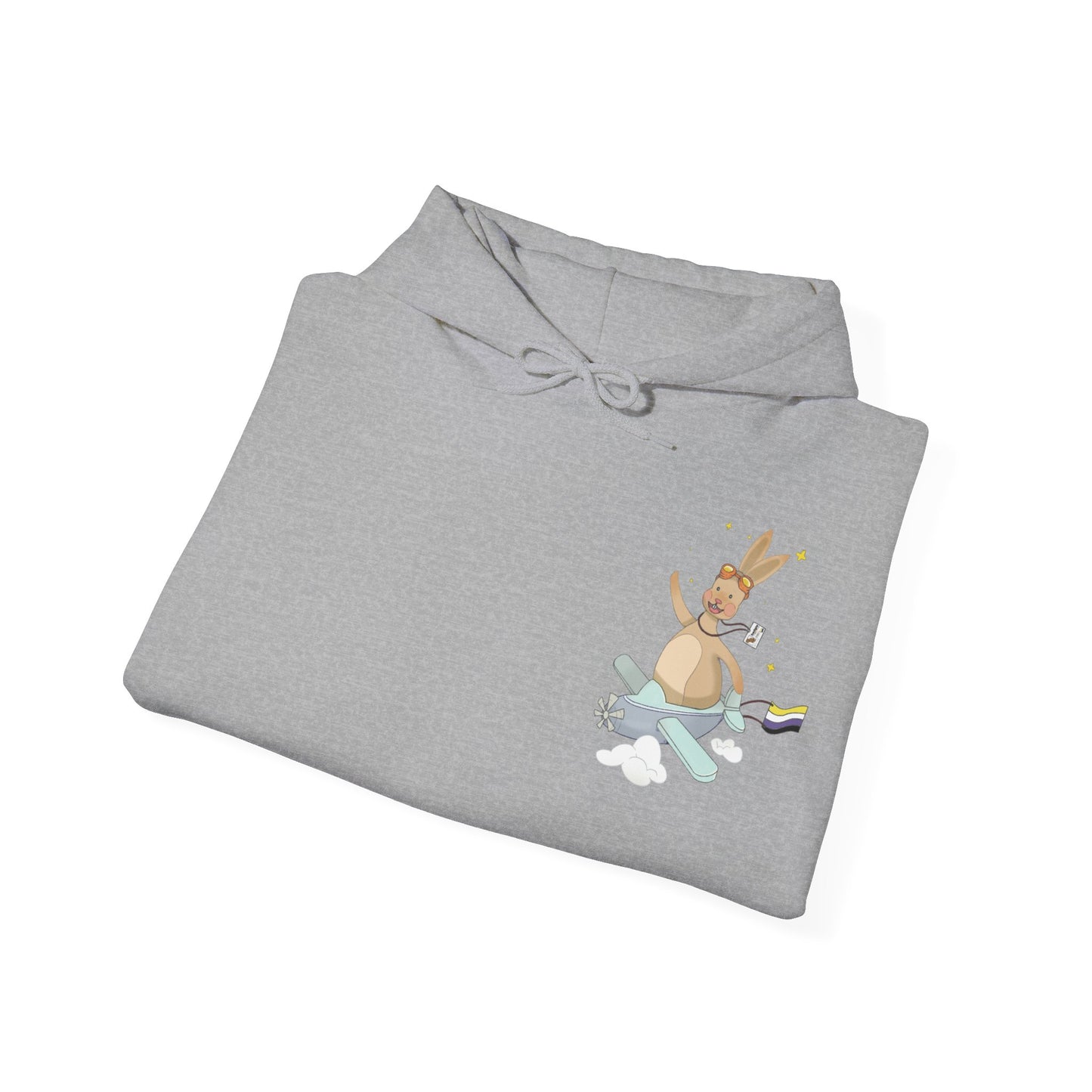 Badgie Hoodie - Nonbinary Rabbit "Rex" - Badgie.co