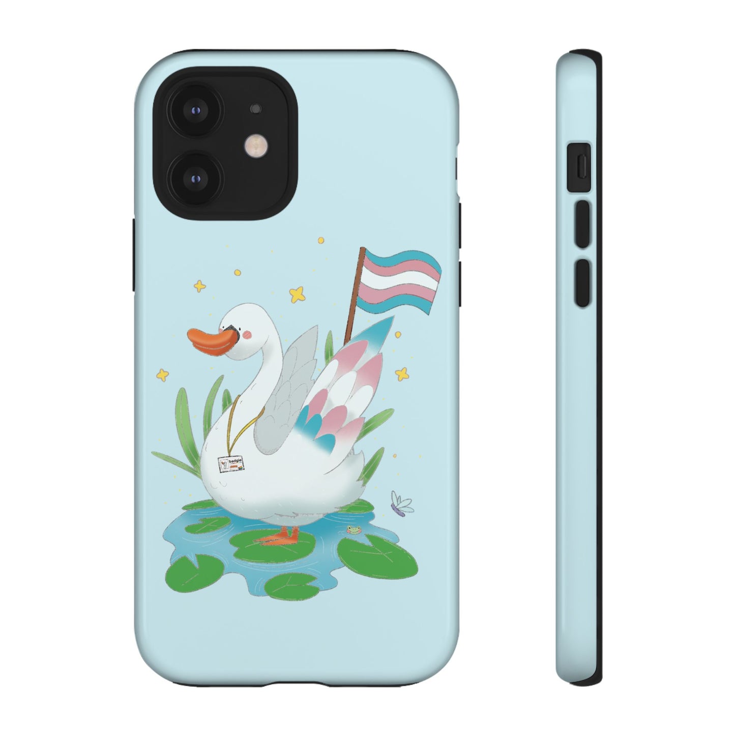Badgie iPhone Case - Trans Swan "Tundra" - Badgie.co