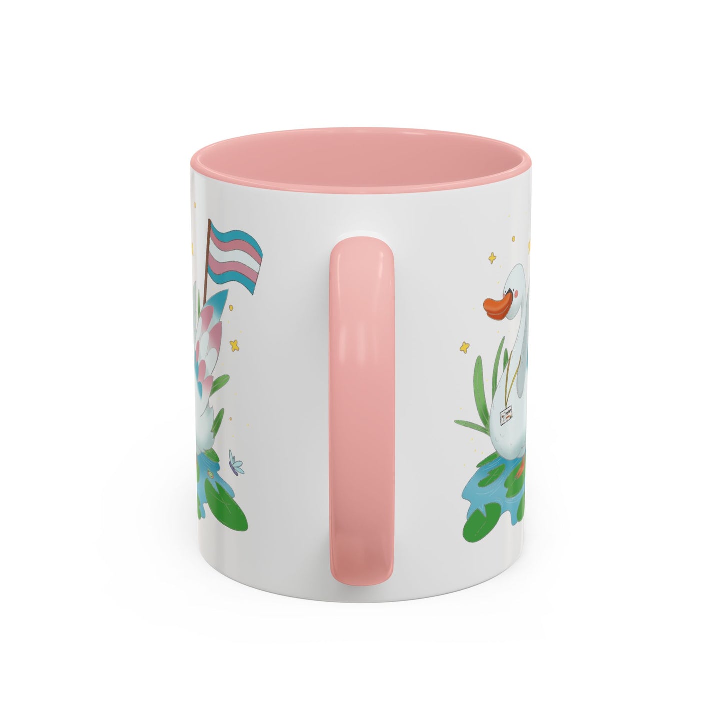 Badgie Ceramic Coffee Mug - Trans Swan “Tundra” - Badgie.co