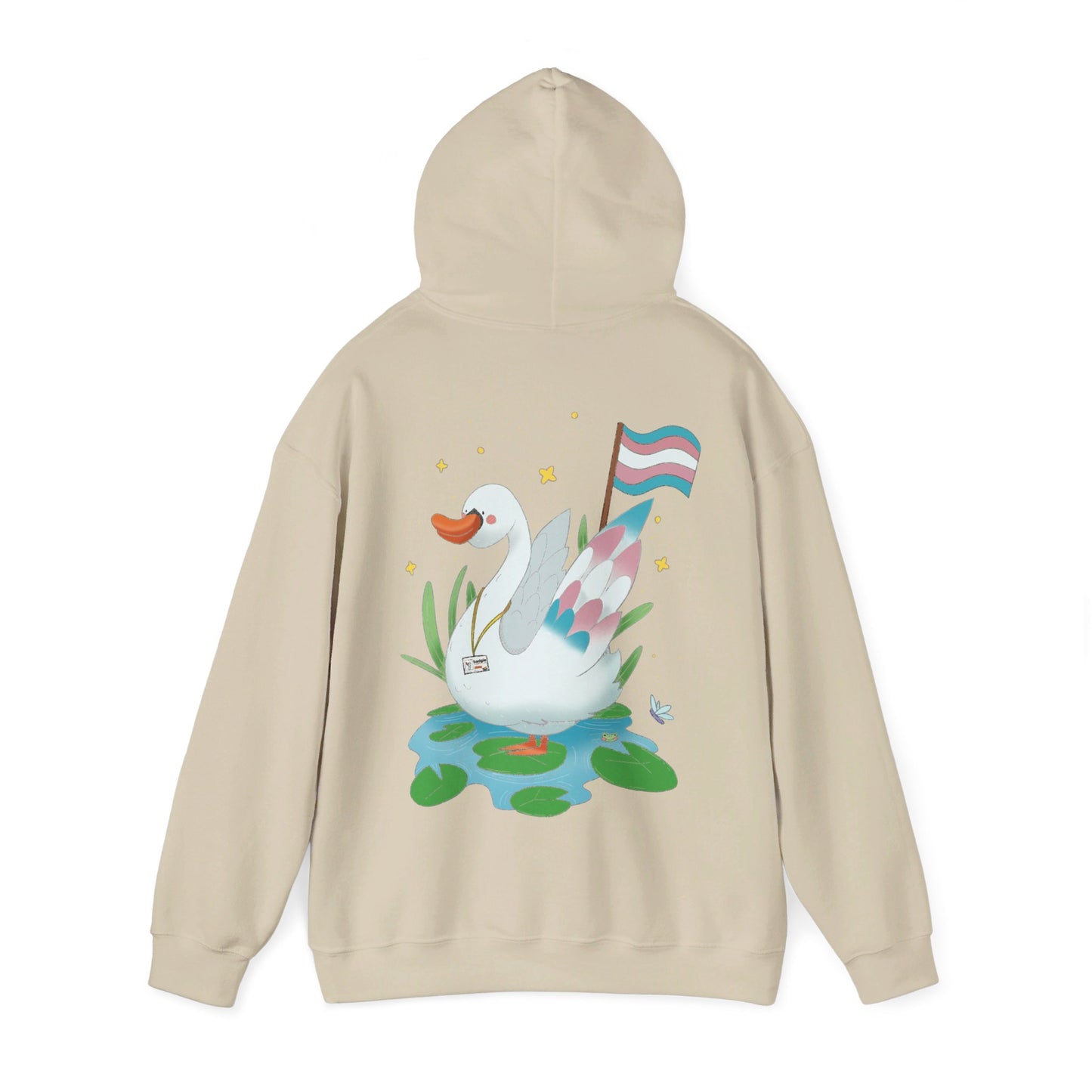 Badgie Hoodie - Trans Swan "Tundra" - Badgie.co